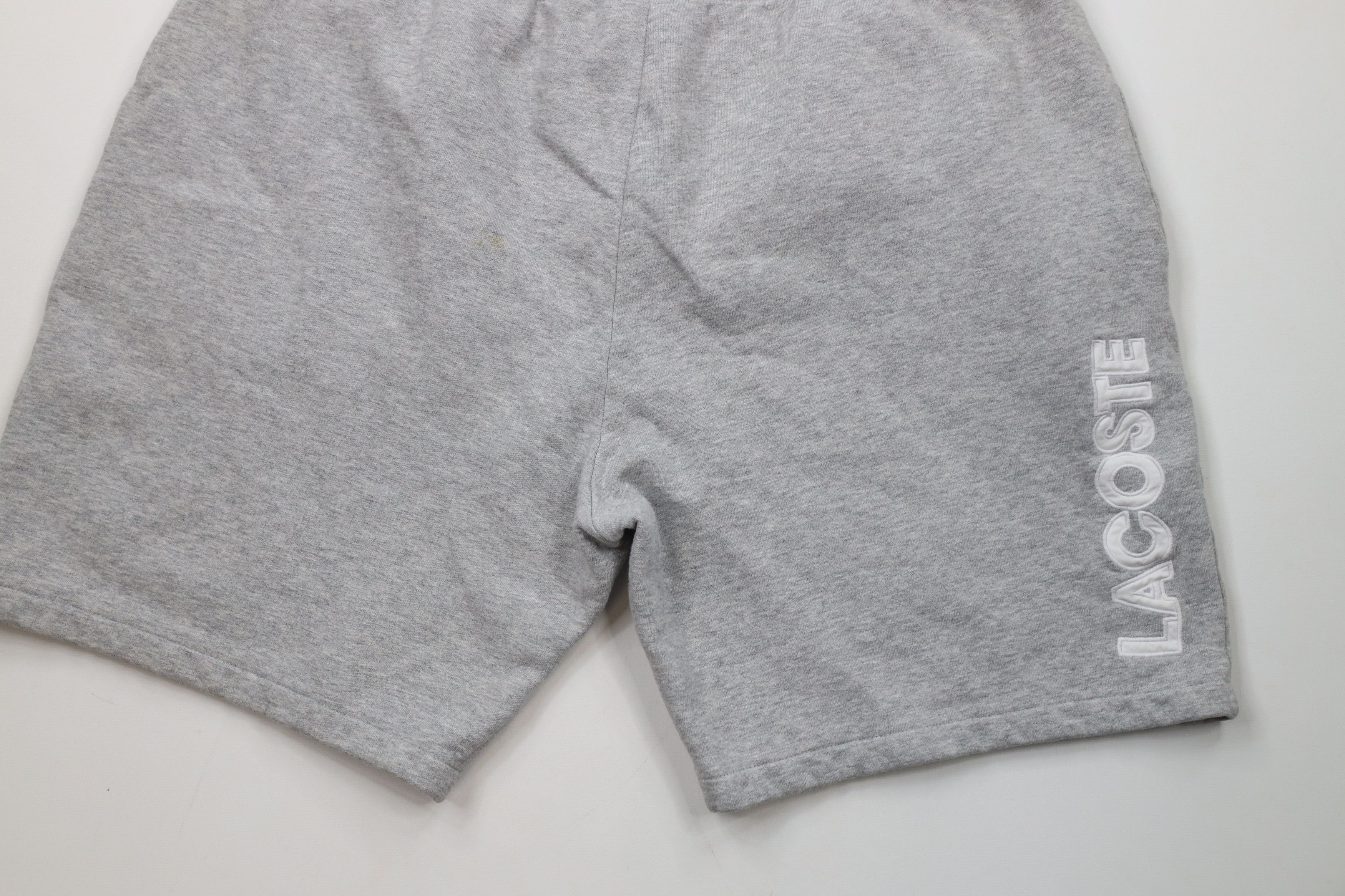Lacoste × Vintage Lacoste Out Croc Logo Above Knee Sweatpants Shorts Gray Size US 38 / EU 54 - 9 Thumbnail