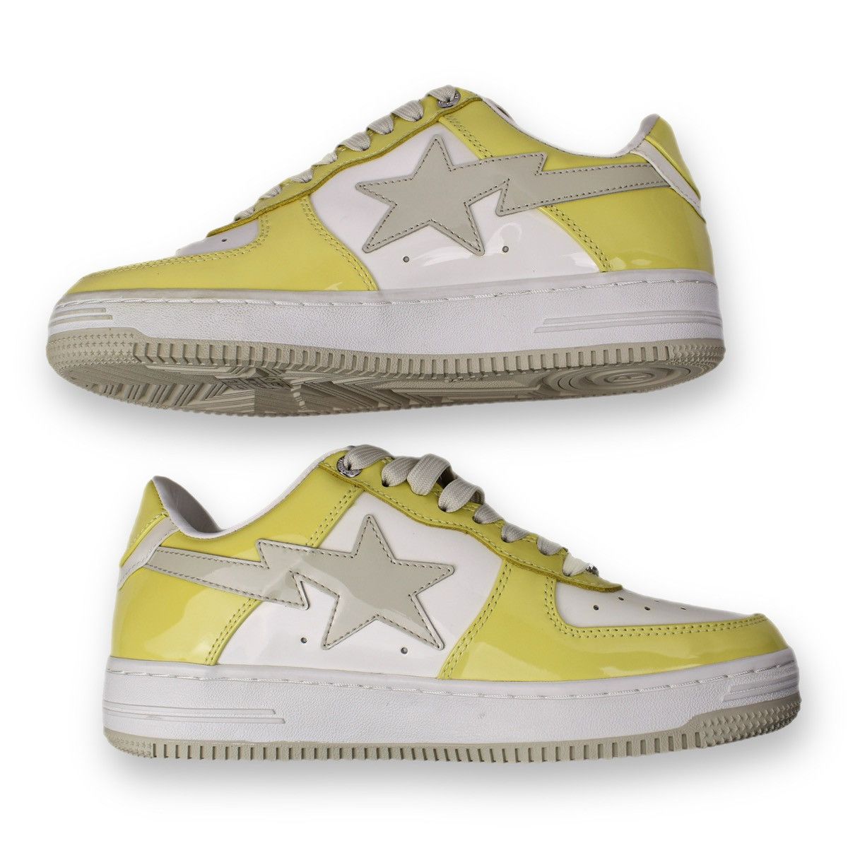 Bape BAPE Bapesta SSENSE Exclusive Beige Patent (Men’s 8 / W 9.5) Size US 8 / EU 41 - 3 Thumbnail