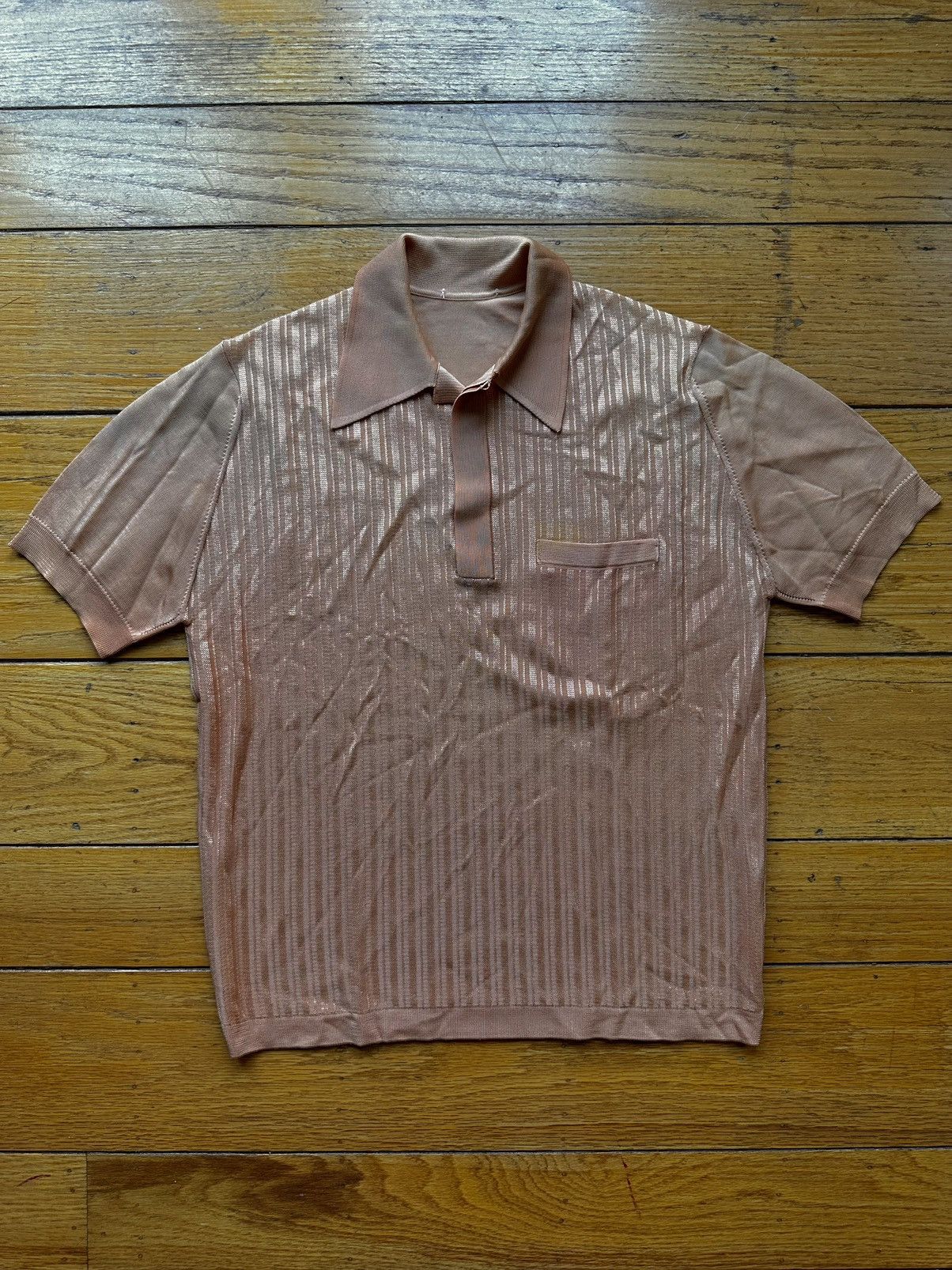 Vintage Vintage 70s loop collar knit polo Size US M / EU 48-50 / 2 - 1 Thumbnail