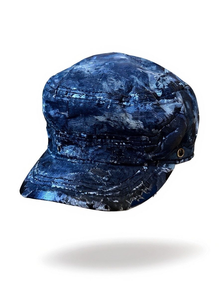 Vintage ASTROBOI* Retro Green Distressed Camouflage Painted Hat Size ONE SIZE - 2 Thumbnail