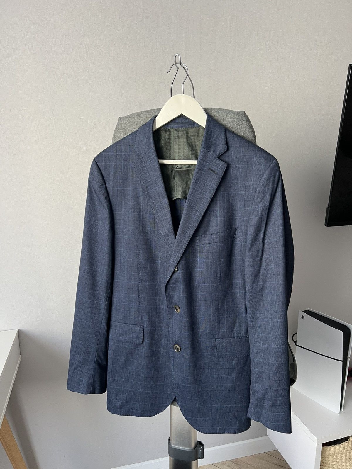 Eduard Dressler x Loro Piana Wool Silk Blazer Jacket Check