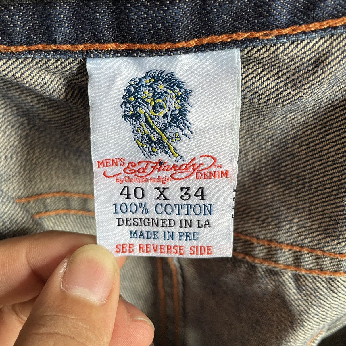 Christian Audigier × Ed Hardy Vintage Ed Hardy Denim Jeans Size US 40 / EU 56 - 5 Thumbnail