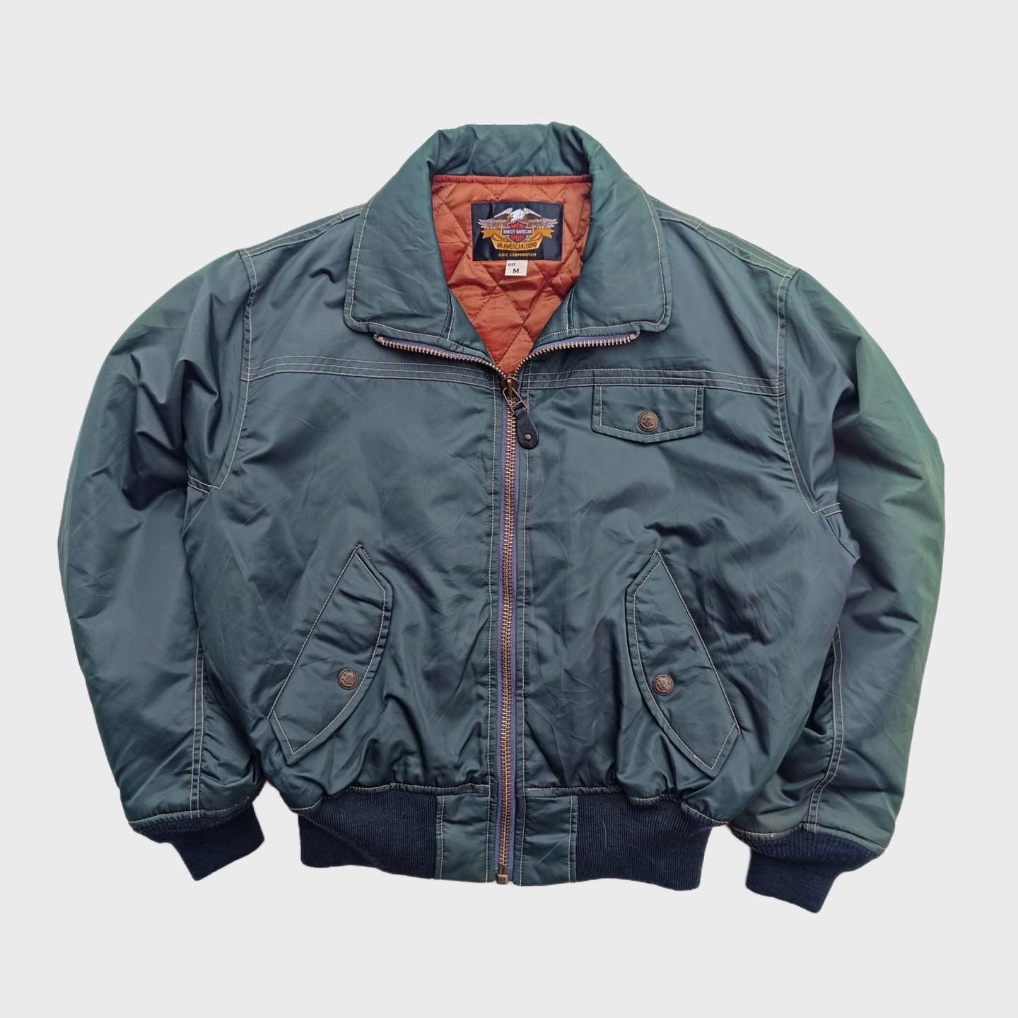 Harley Davidson × Vintage ❤️‍🔥 Vintage Harley Davidson Bomber Size US M / EU 48-50 / 2 - 2 Thumbnail