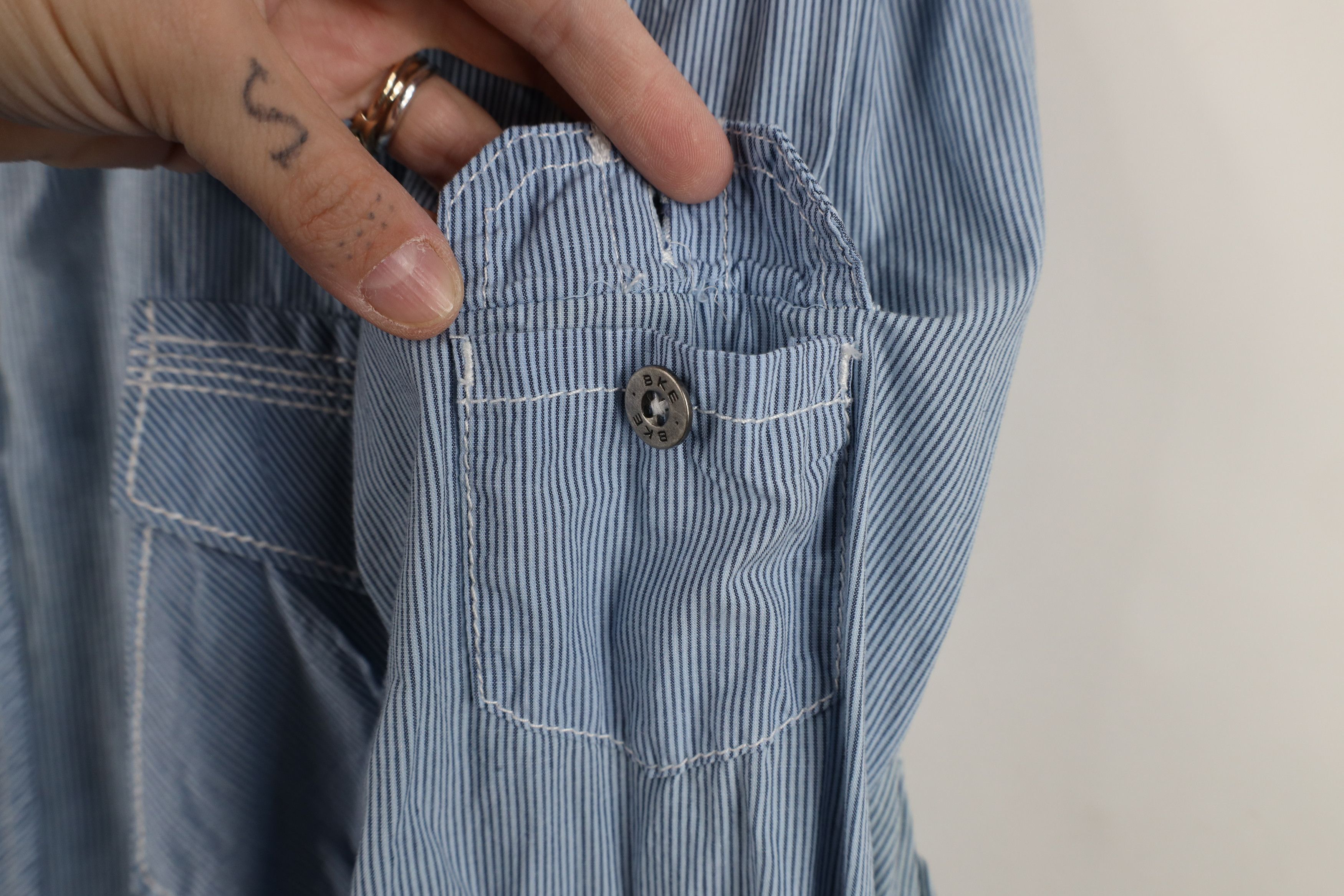 Vintage Buckle BKE Thick Stitch Striped MMA Collared Button Shirt Size US XXL / EU 58 / 5 - 4 Thumbnail