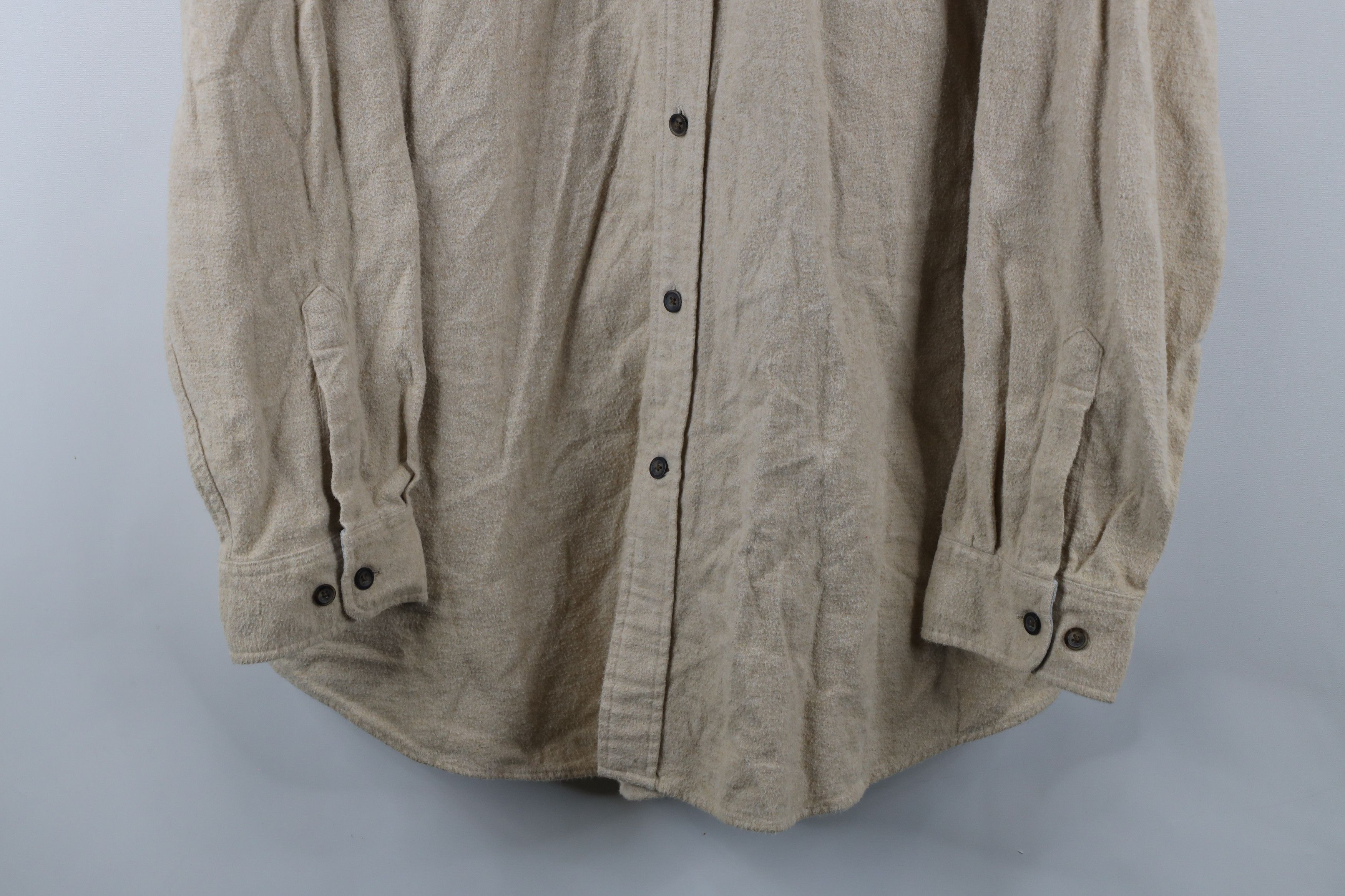 Vintage Vintage 90s Streetwear Chamois Cloth Button Shirt Beige Tan Size US XXL / EU 58 / 5 - 3 Thumbnail
