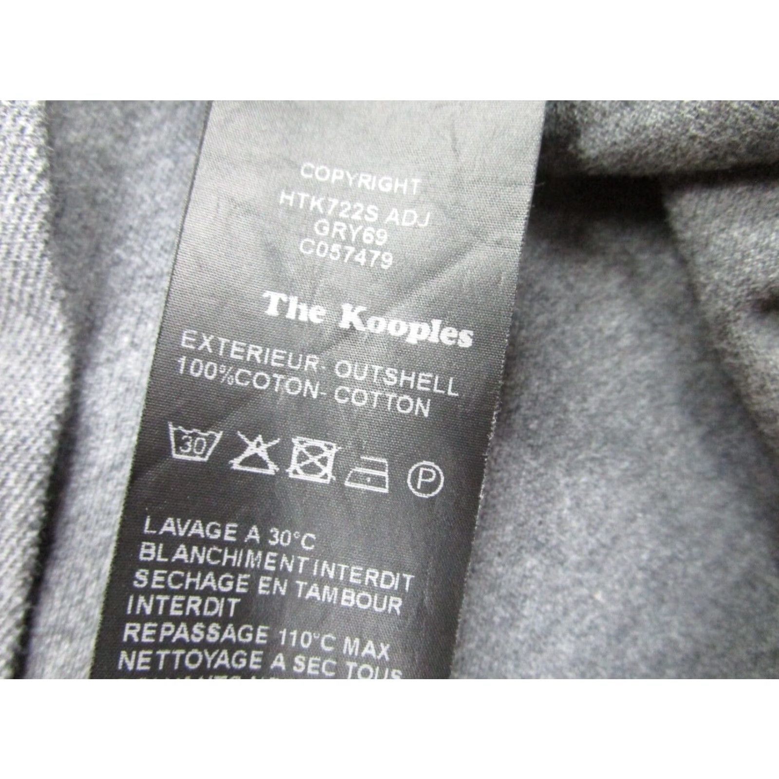 The Kooples The Kooples Slim Button-Up Shirt Mens L Gray Collarless Band Collar Western Casual Size US L / EU 52-54 / 3 - 7 Thumbnail