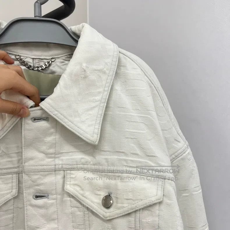Fendi Fendi Solid Color Lapel Single-Breasted Denim Jacket Size XS / US 0-2 / IT 36-38 - 6 Thumbnail