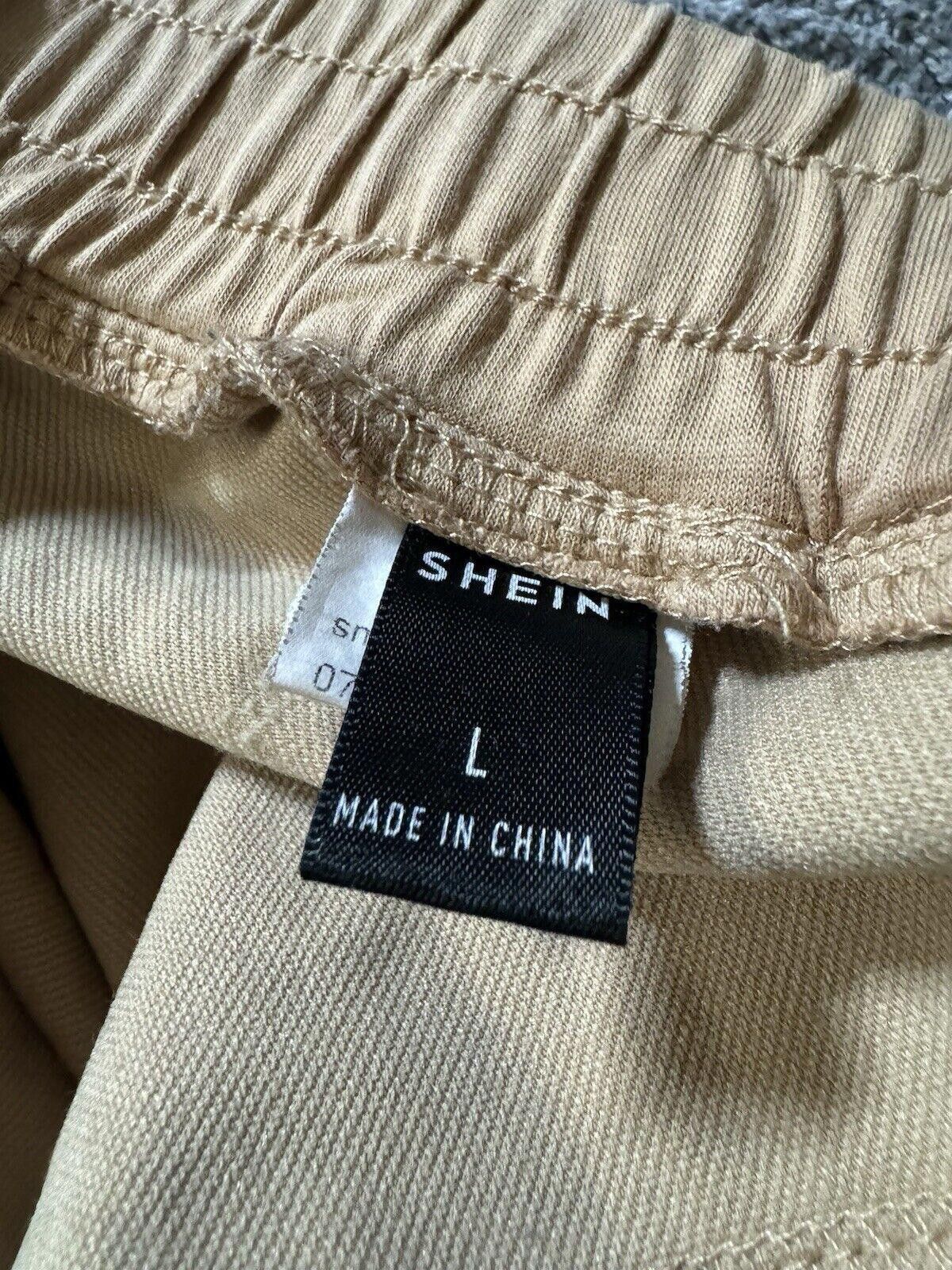 Shein SHEIN Tan Drawstring Shorts With Pockets Women’s Size Large Size 36" / US 14 / IT 50 - 3 Thumbnail