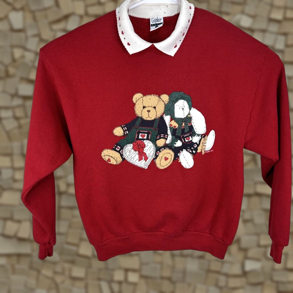 Vintage VINTAGE Gopher Sport Sweatshirt Womens L Red Crewneck Bear Bunny USA Size L / US 10 / IT 46 - 1 Thumbnail