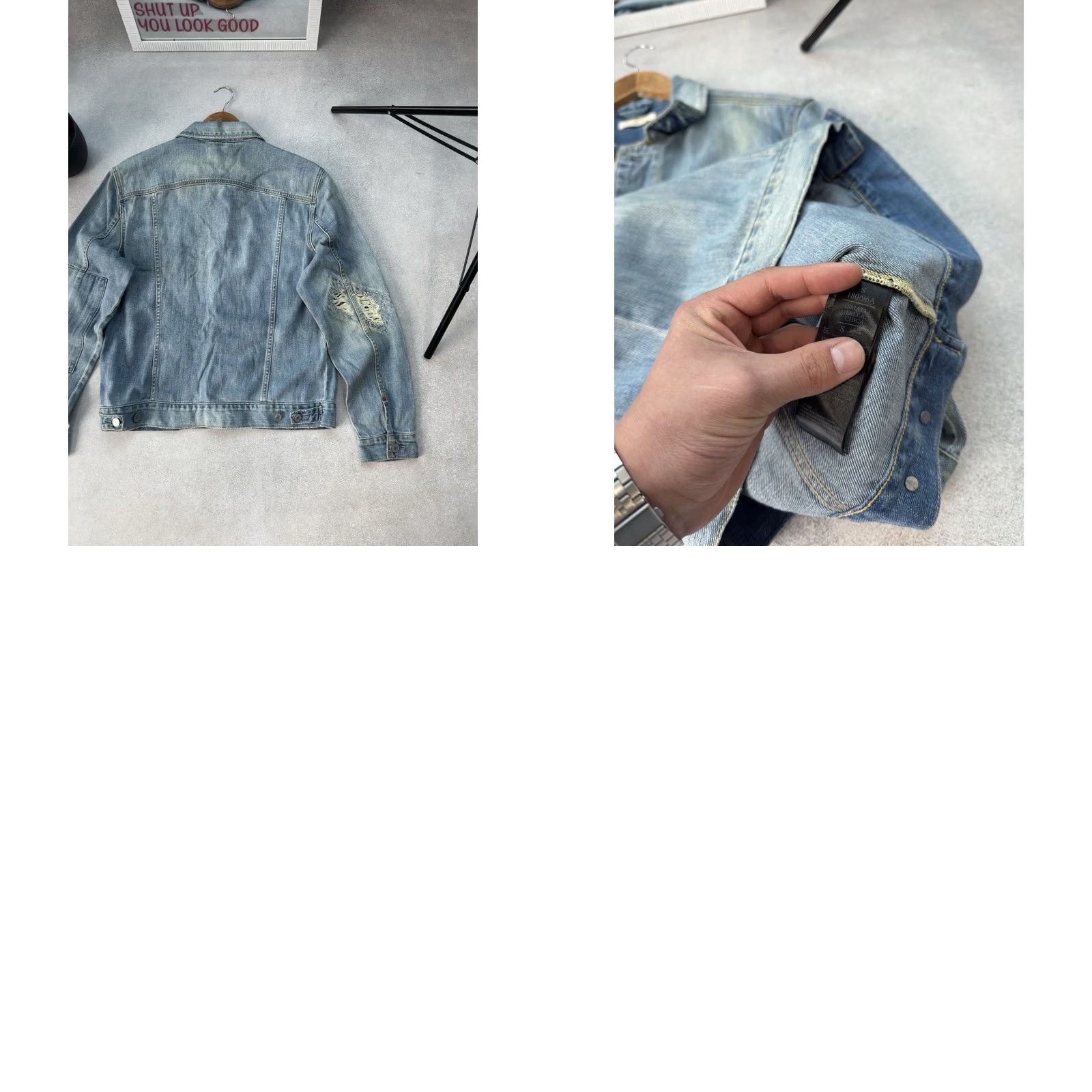Allsaints AllSaints Denim Jacket Distressed Vintage Blue Button Casual Mens S Size US S / EU 44-46 / 1 - 9 Thumbnail
