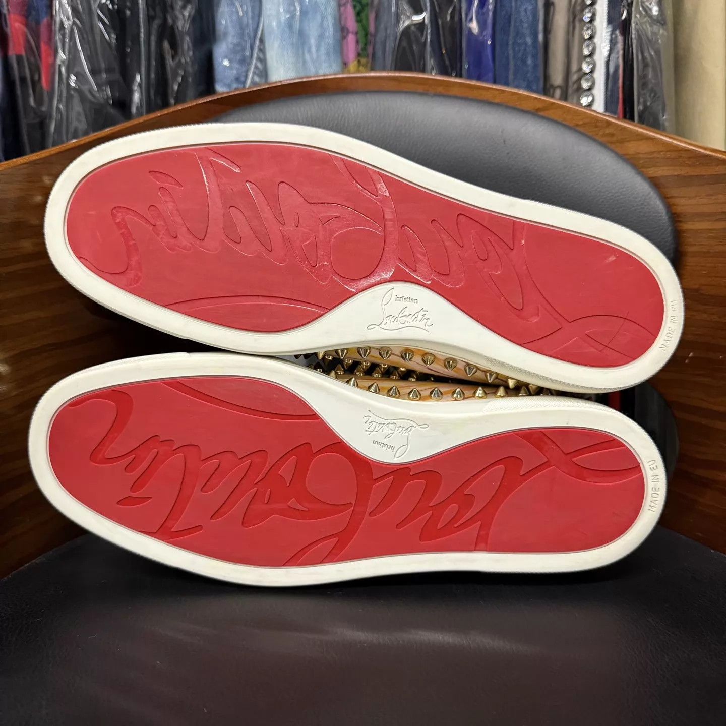Christian Louboutin CL Lubotin Tie-Dye Red Sole Slip-On Casual Shoes Size US 7.5 / EU 40-41 - 9 Thumbnail