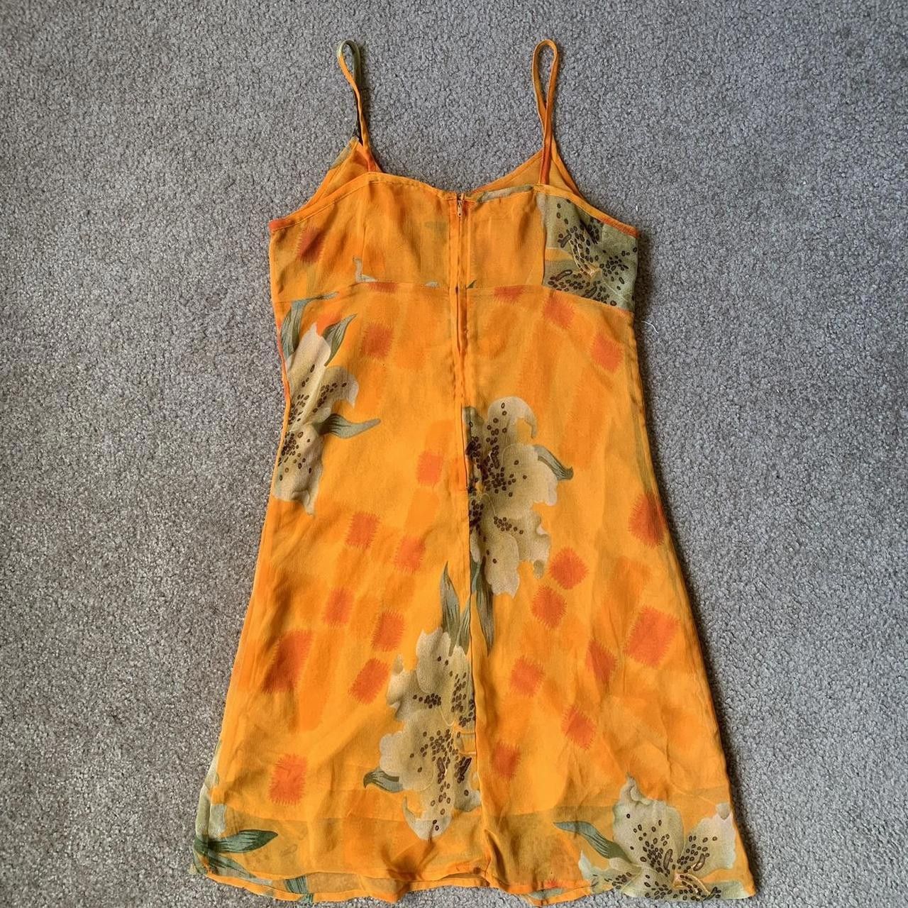 Designer Gorgeous Tangerine Dress Size M / US 6-8 / IT 42-44 - 3 Thumbnail