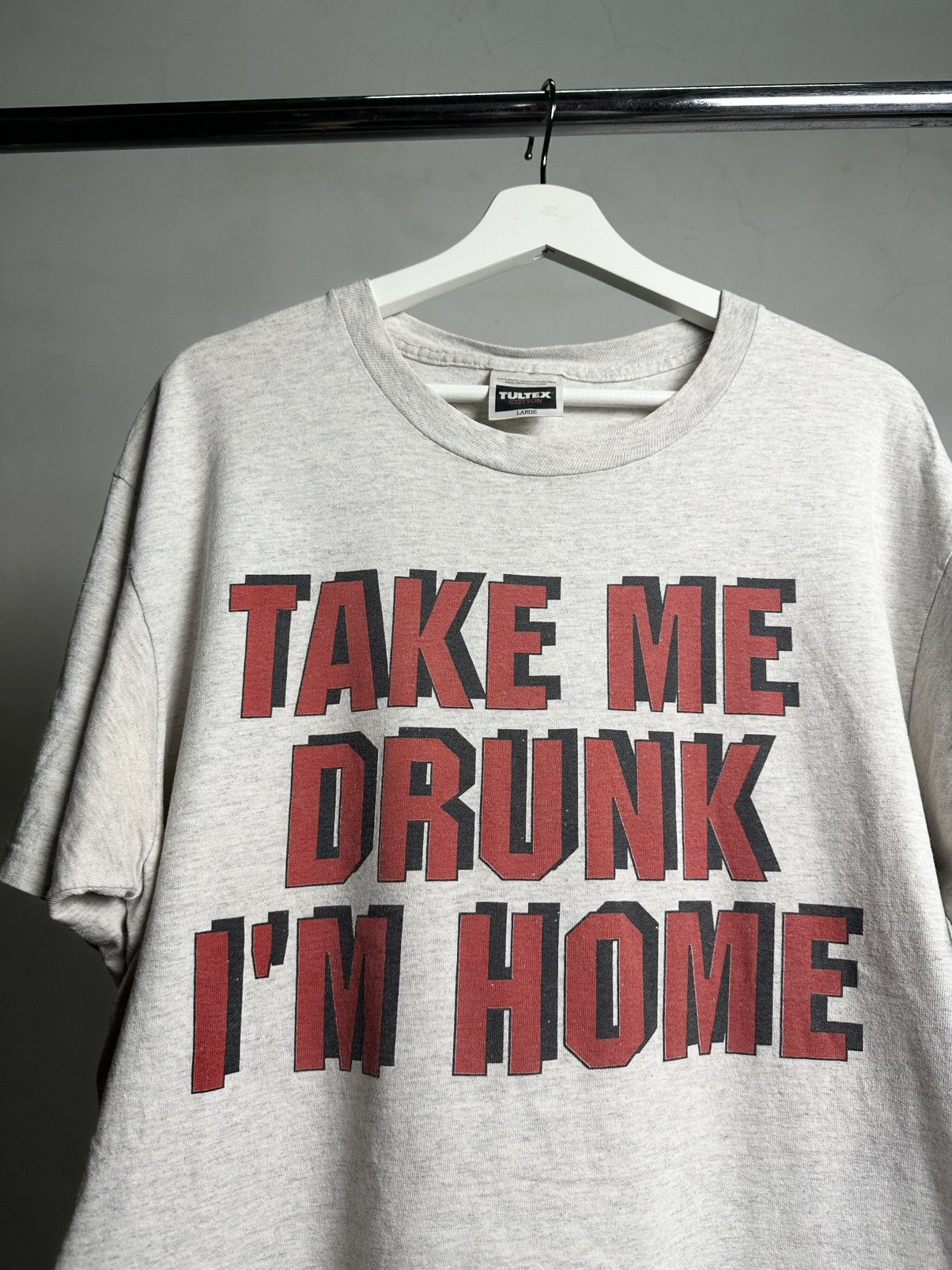 Tultex Vintage Take Me Drunk Wording Statement Tshirt Size US L / EU 52-54 / 3 - 2 Thumbnail