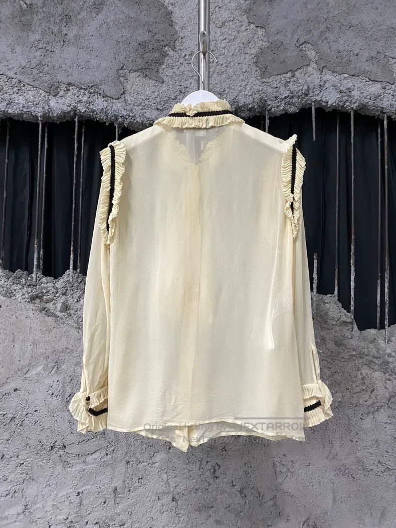 Gucci Gucci Beige lace shirt Size S / US 4 / IT 40 - 2 Thumbnail