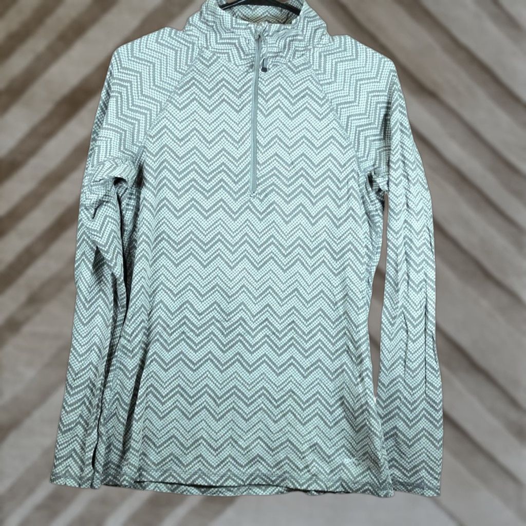 Eddie Bauer Eddie Bauer Womens Sweater Gray Zig Zag Pullover 1/4 Zip Long Sleeve Medium Size M / US 6-8 / IT 42-44 - 1 Thumbnail