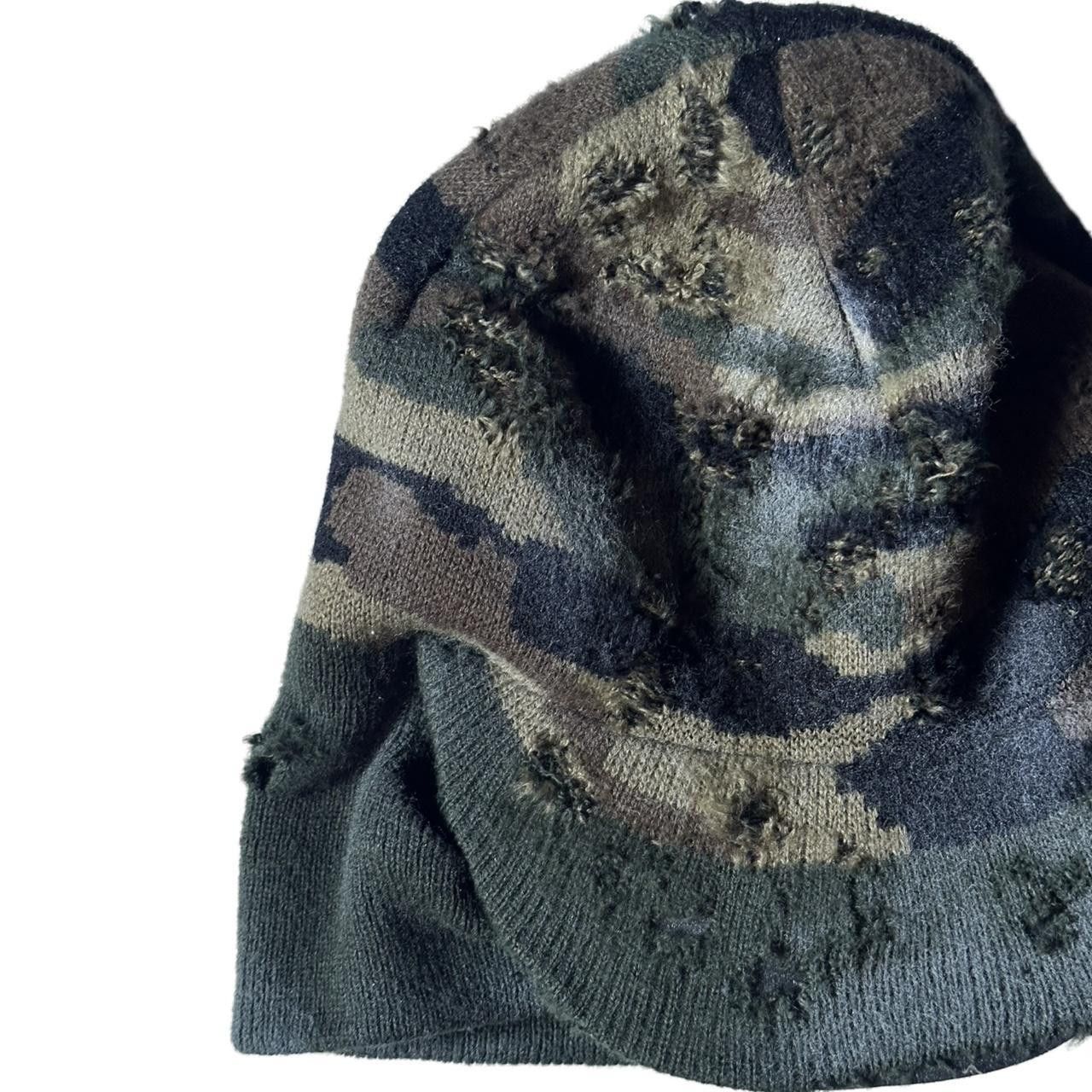 Other ASTROBOI* Distressed Green Camouflage Beanie Cap Size ONE SIZE - 3 Thumbnail