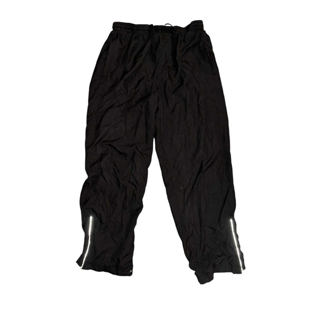 Athletic Works Vintage 90s Nike Windbreaker Track Pants Black Zip Ankle Med Size US 32 / EU 48 - 1 Thumbnail