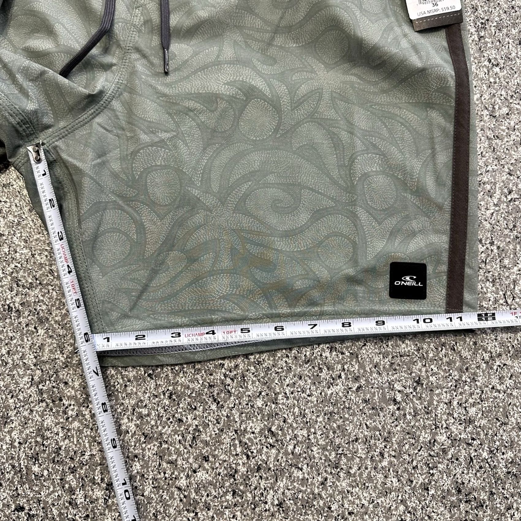 O'Neill O’Neill Lineup 17” Board Shorts Mens 36 Blue Quick Dry Stretch Floral Size US 36 / EU 52 - 7 Thumbnail