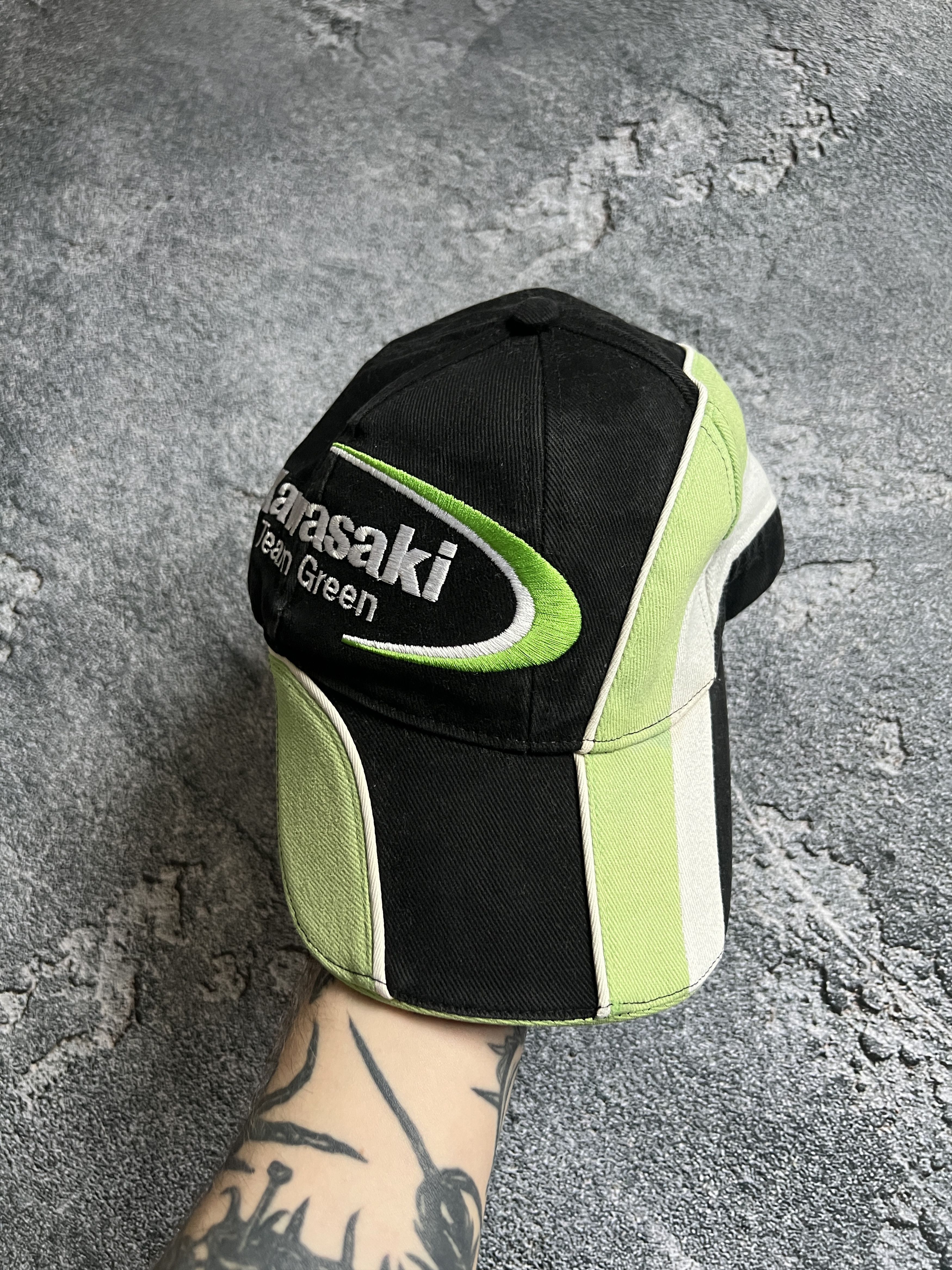 Vintage Kawasaki cap hat racing yk2 vintage Size ONE SIZE - 5 Thumbnail