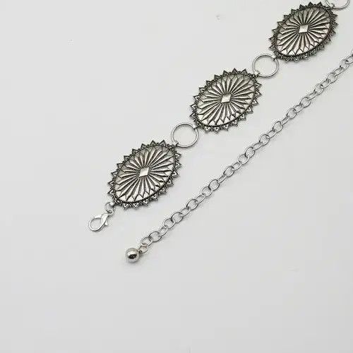 Anime Belts Boho Sun Star Metal Medallion Concho Chain Belt Size ONE SIZE - 2 Thumbnail