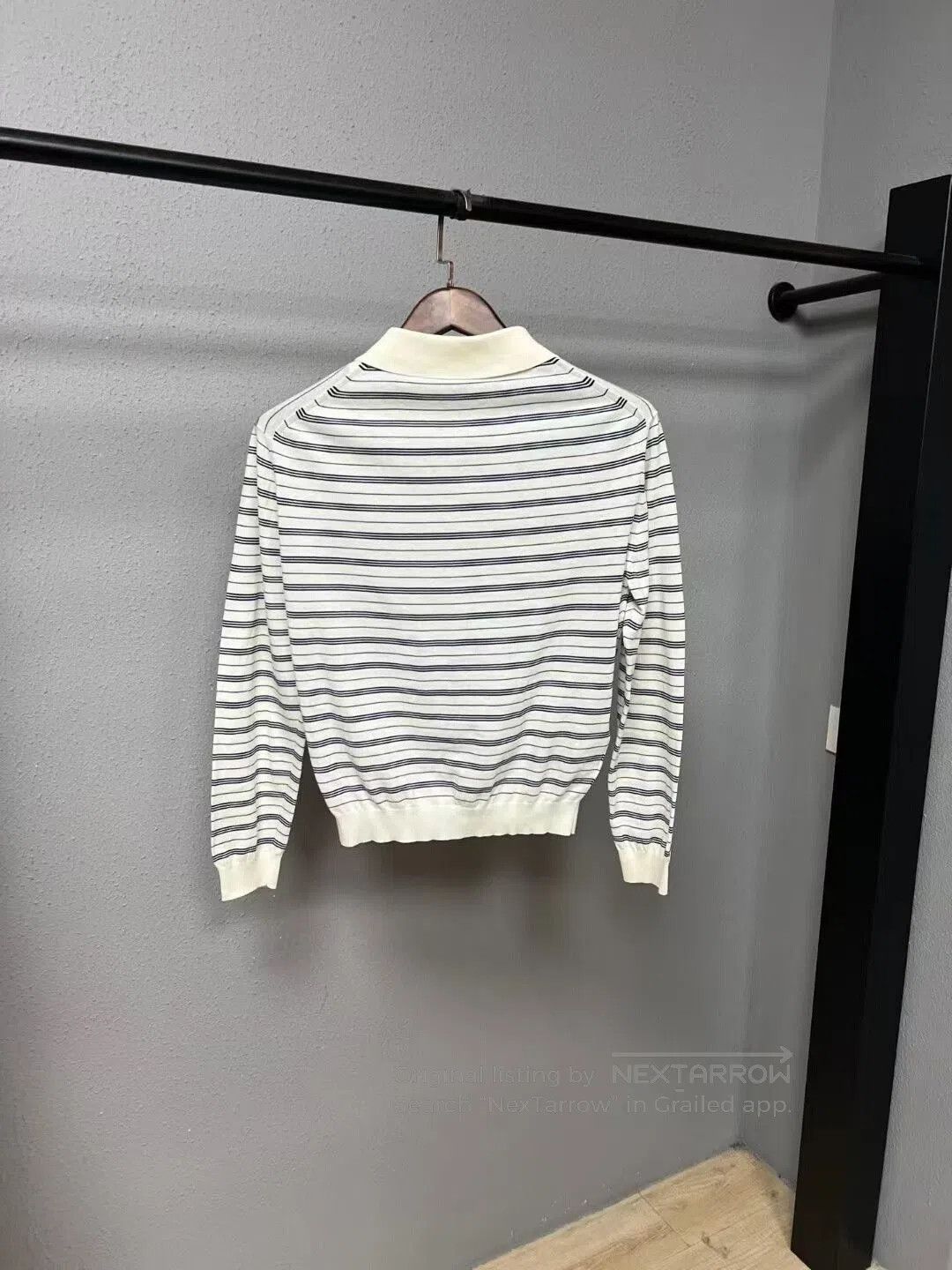 Miu Miu Miumiu White Stripe Polo. Size S / US 4 / IT 40 - 2 Thumbnail