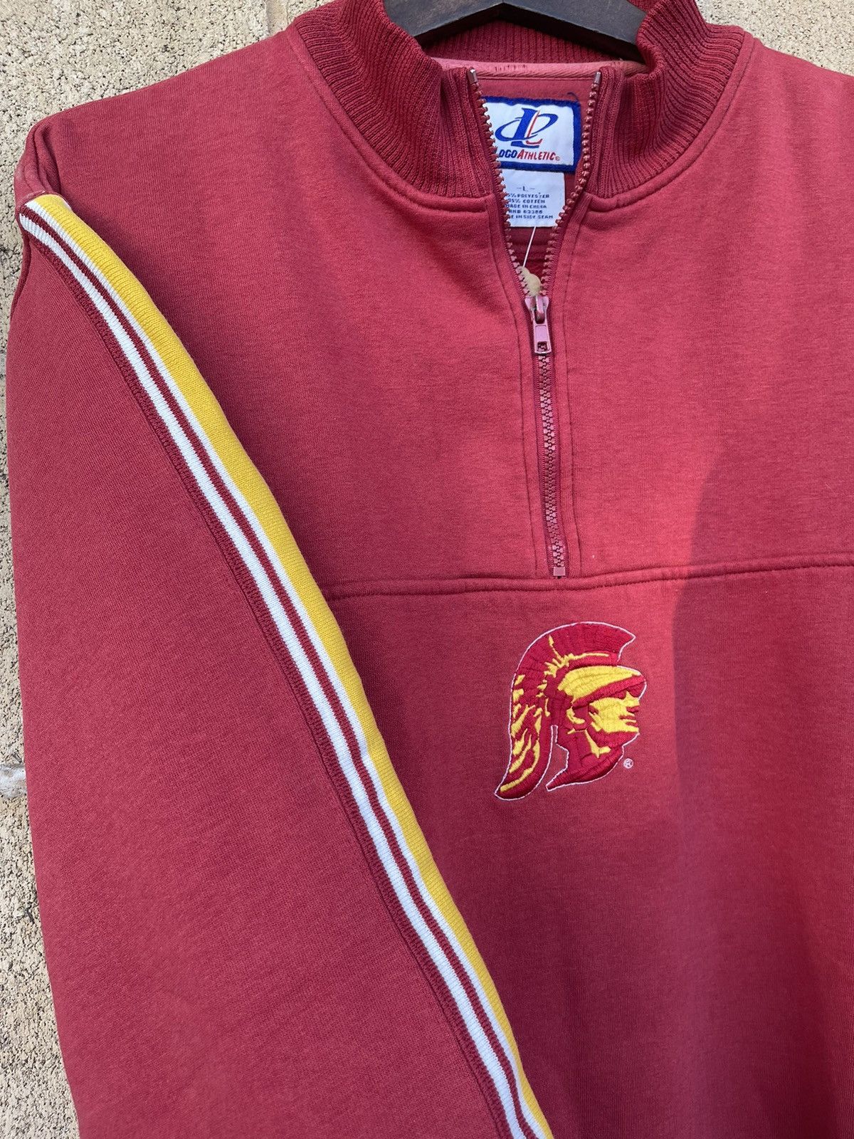 Vintage Vintage USC 1/4 Zip Sweater Size US L / EU 52-54 / 3 - 3 Thumbnail