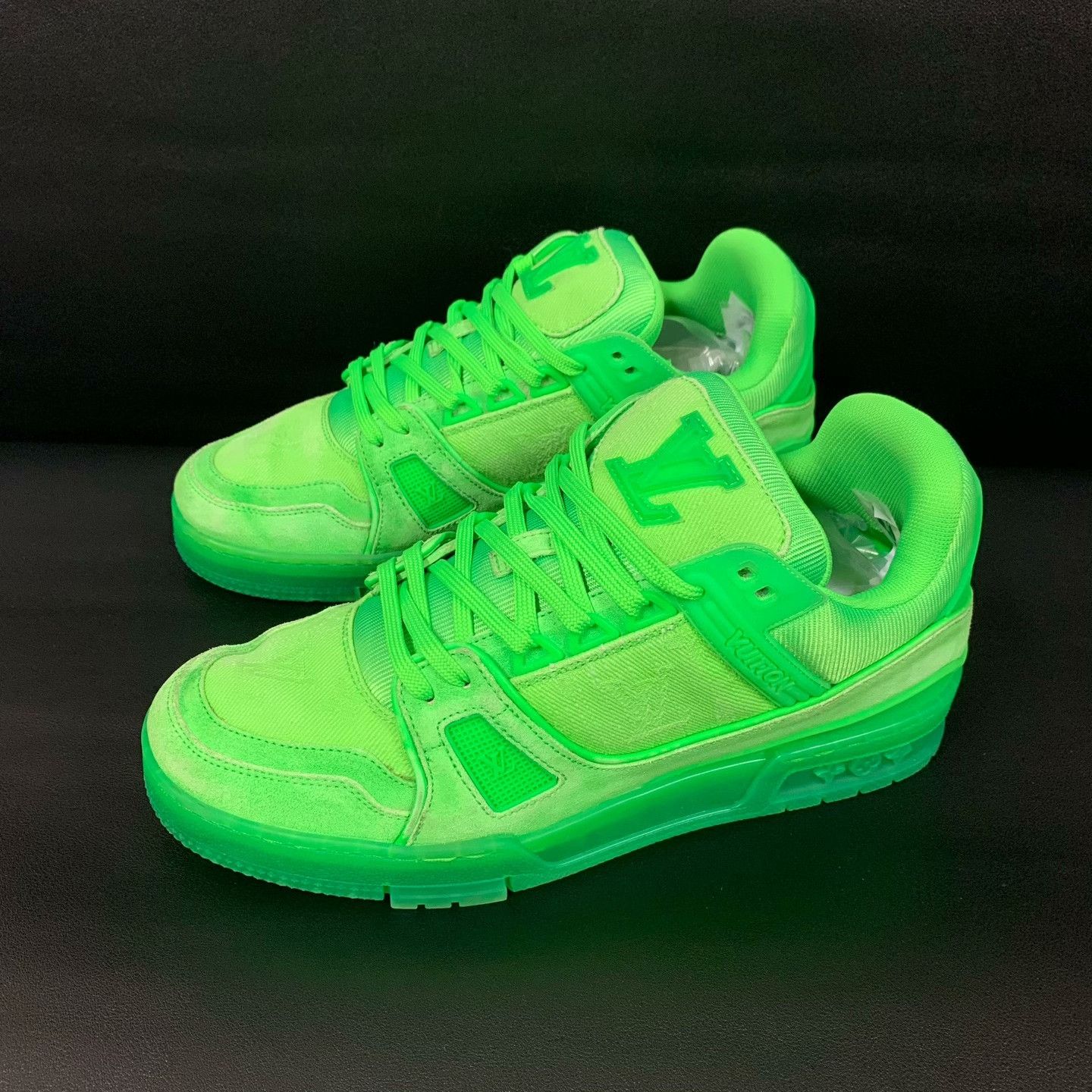 Louis Vuitton Louis Vuitton Training Denim Green Lowtop Sneakers 40 Men Size US 7.5 / EU 40-41 - 1 Thumbnail
