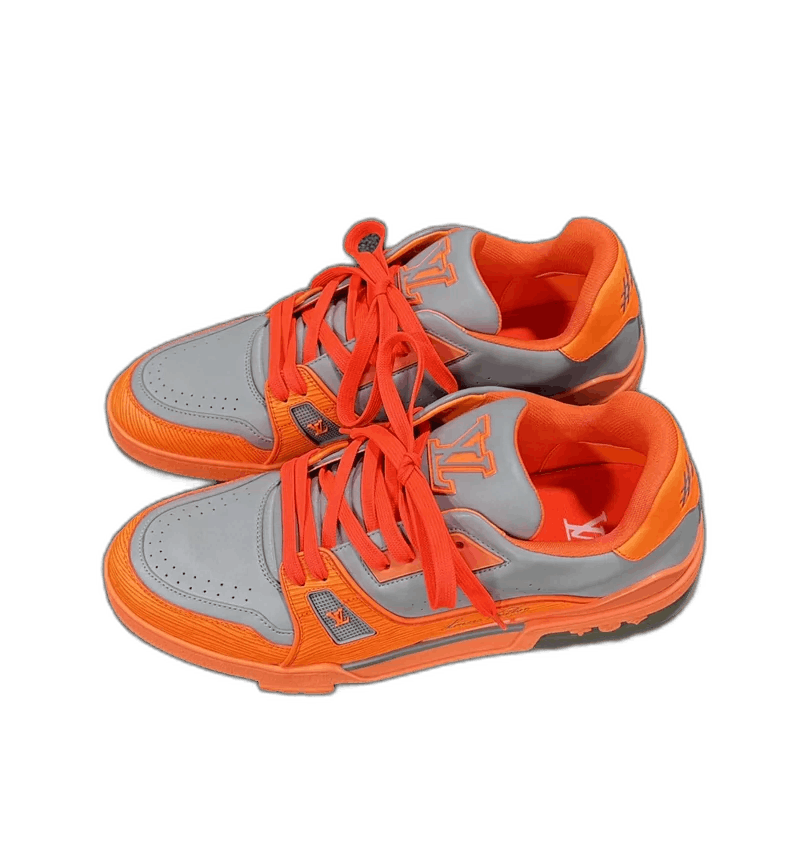 Louis Vuitton Louis Vuitton Orange and Gray Trainer Shoes Size US 9 / EU 42 - 1 Thumbnail