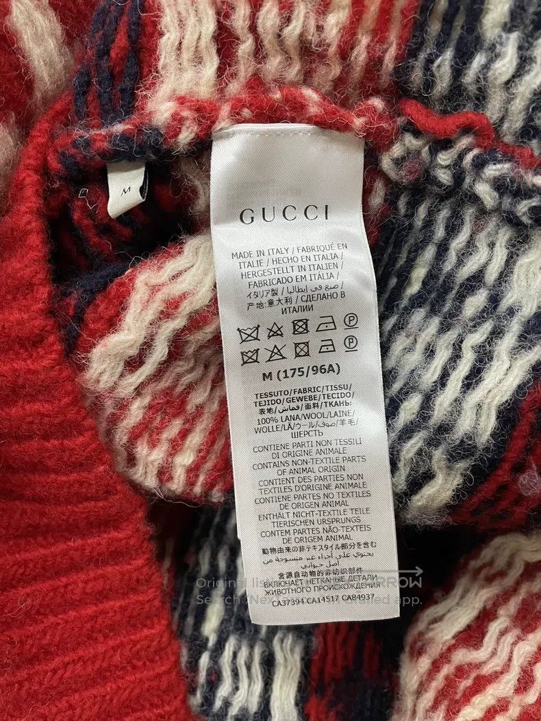 Gucci Gucci Red printed wool cardigan coat Size M / US 6-8 / IT 42-44 - 5 Thumbnail
