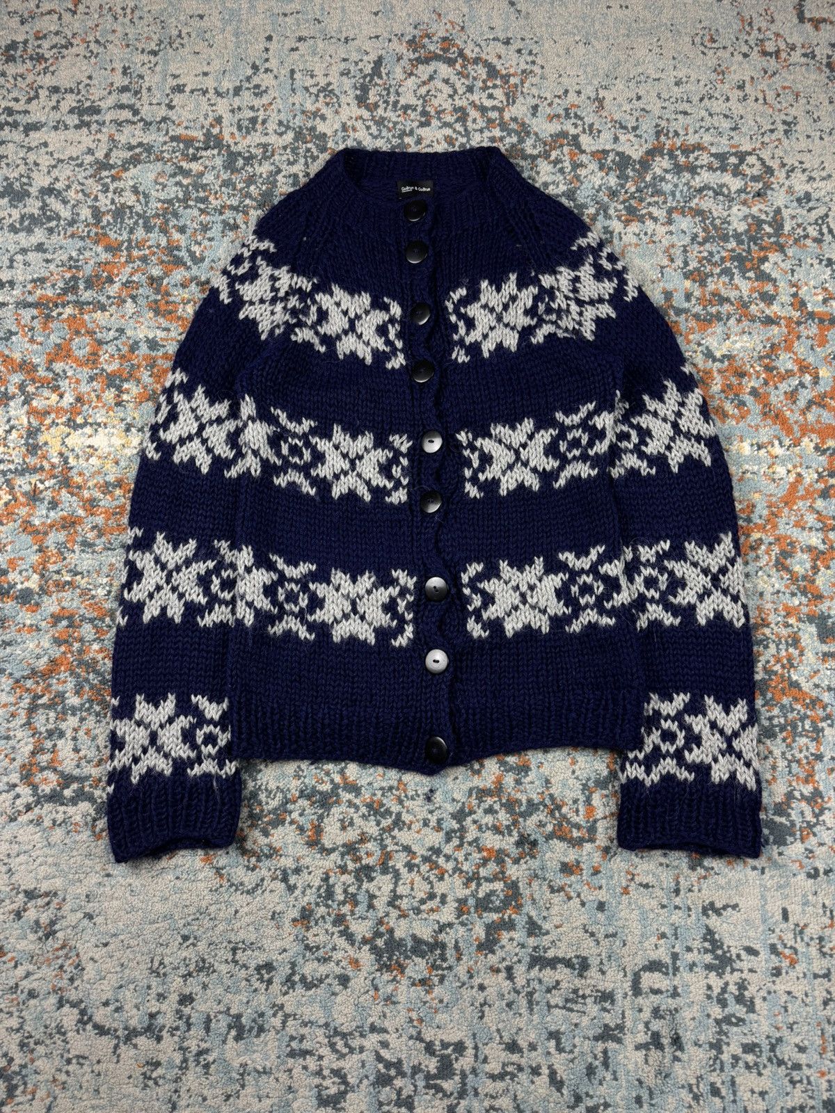 Japanese Brand guðrun & guðrun alpaca hair fuzzy button up cardigan Size S / US 4 / IT 40 - 1 Thumbnail