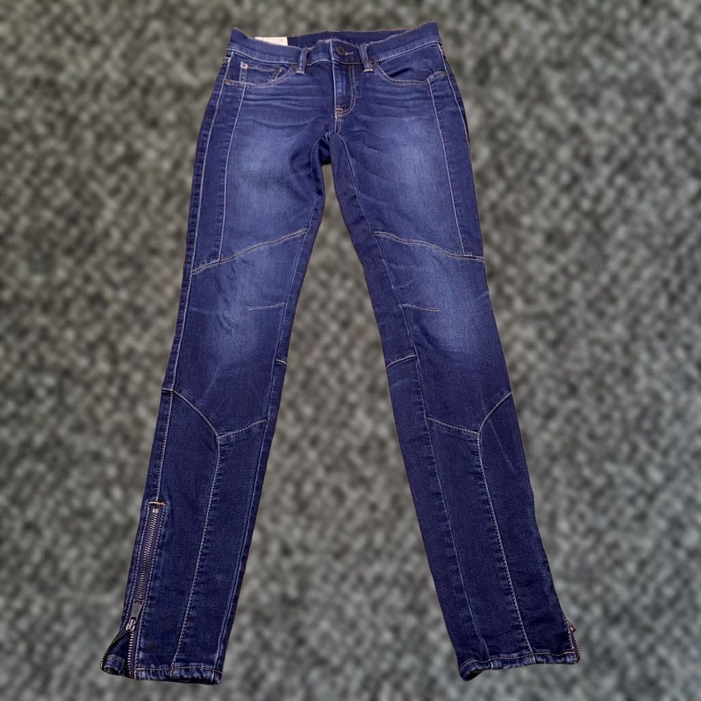 Polo Ralph Lauren Polo Ralph Lauren Jeans Skinny Womens 27 Mid Rise Stretch Ankle Zip Blue Inseam 29.5 Denim 5-Pocket Slim Modern 28 W Belt Loops Logo Size 27" / US 4 / IT 40 - 1 Thumbnail