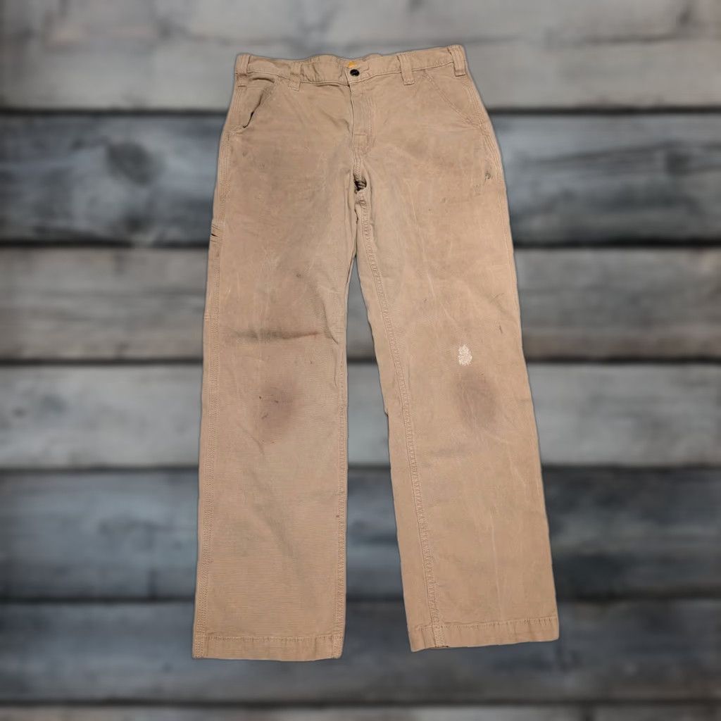 Carhartt Carhartt Relaxed Fit Utility Pants Mens 34x30 Tan Twill Workwear Pants Size US 34 / EU 50 - 1 Thumbnail