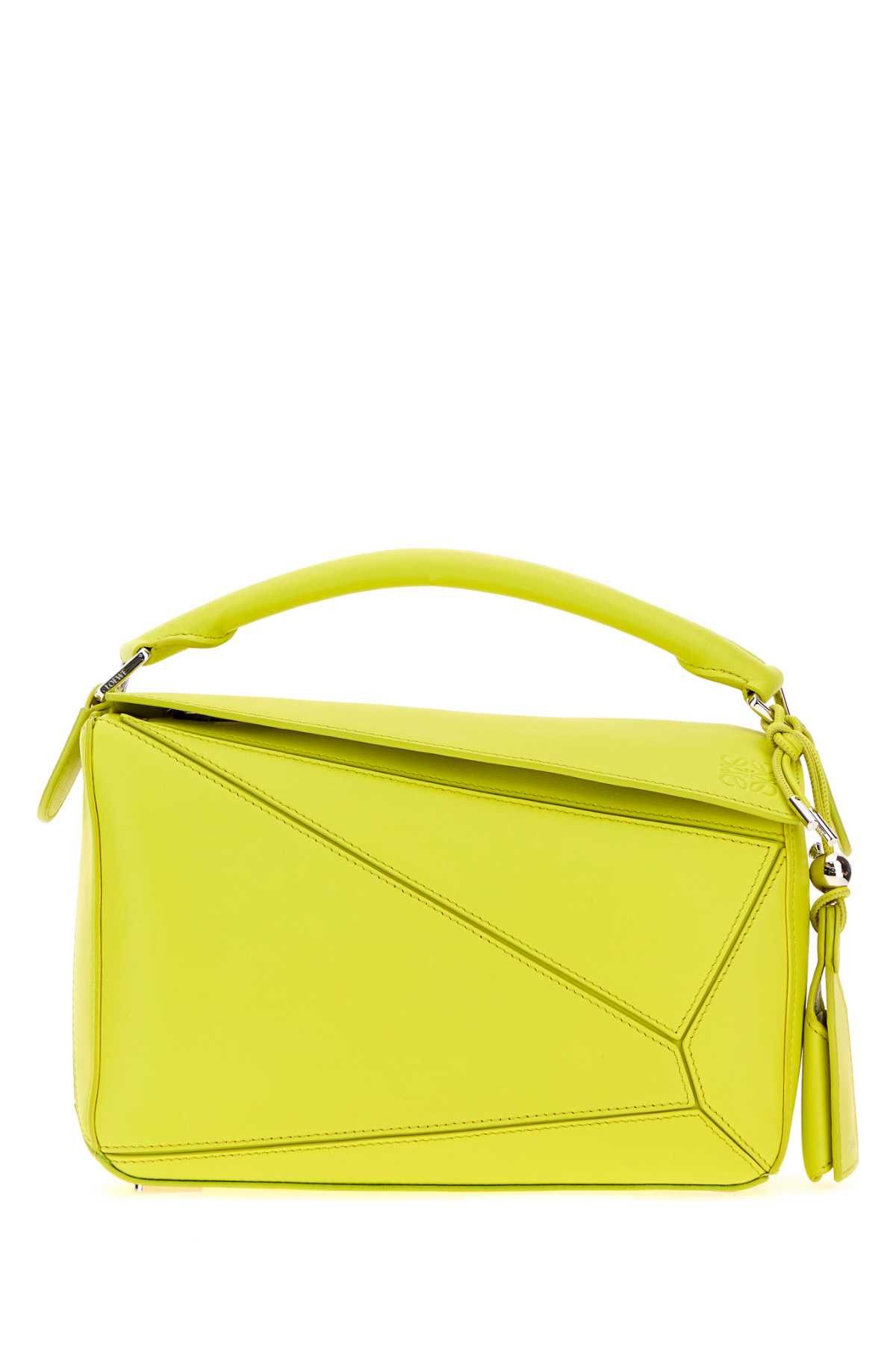Loewe Fluo Yellow Nappa Leather Small Featherlight Puzzle Handbag Size ONE SIZE - 1 Thumbnail