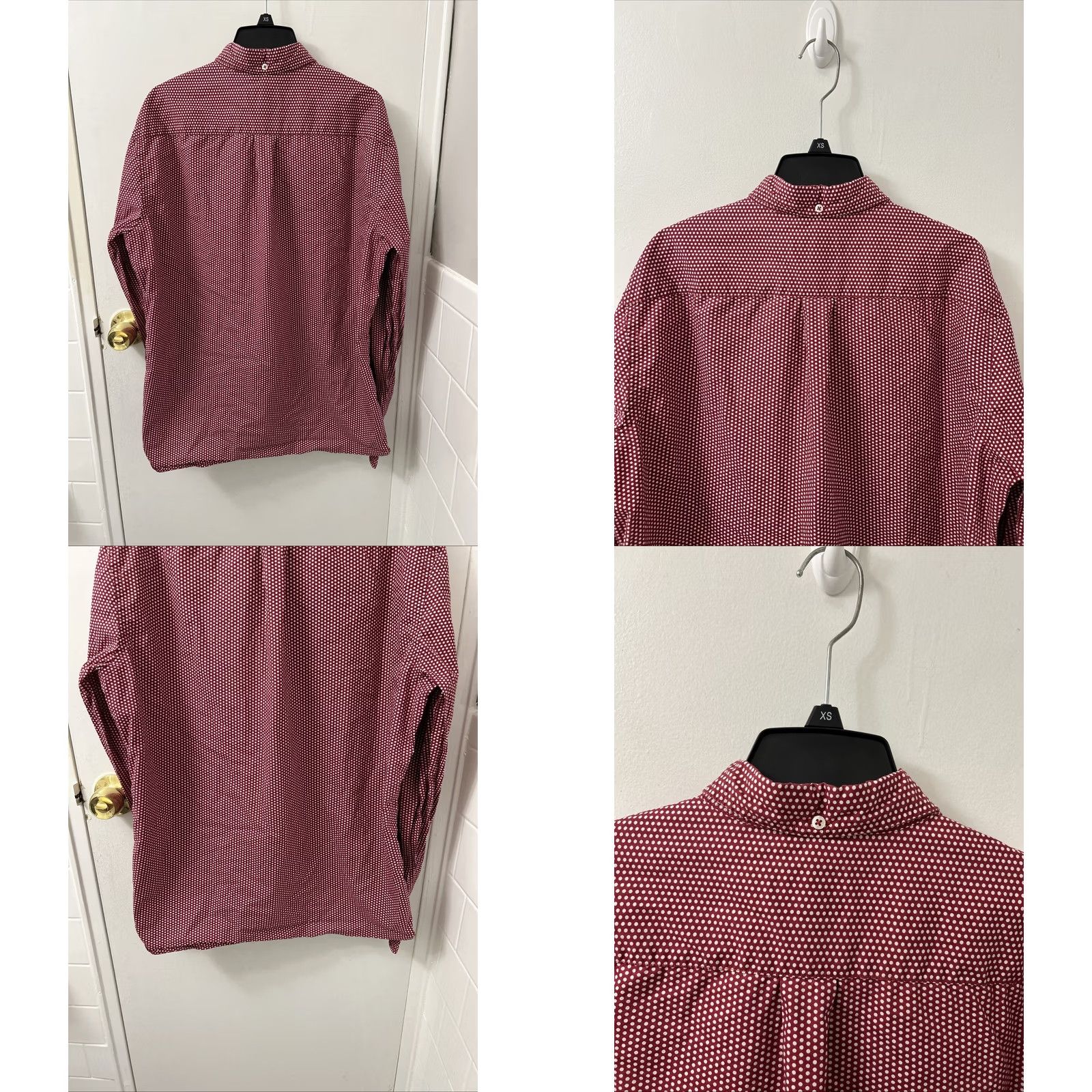 Brooks Brothers Brooks Brothers Red Fleece Shirt Mens L Red Polka Dot Button-Down L/S Size US L / EU 52-54 / 3 - 8 Thumbnail