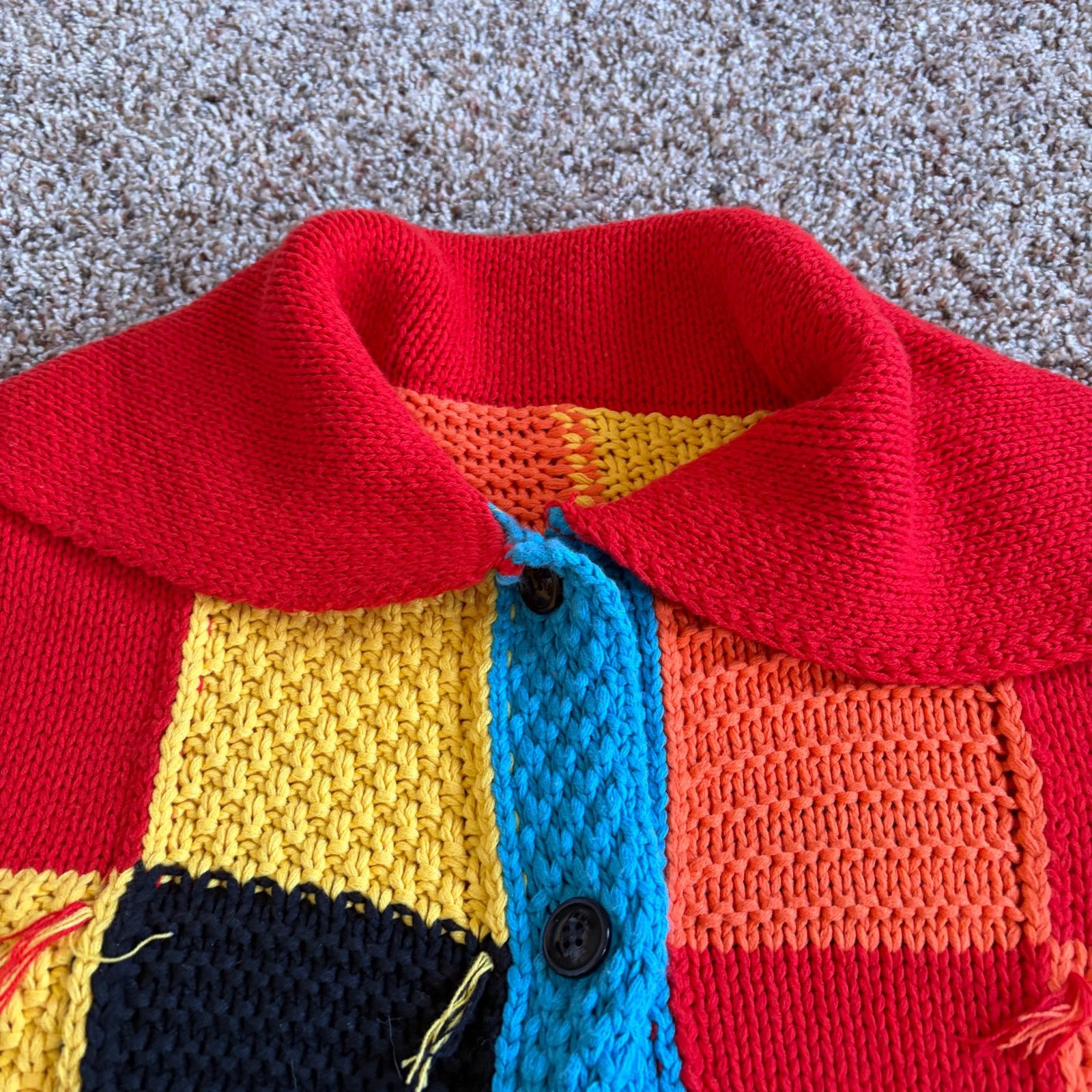 Other Handmade Harry Styles JW Anderson Inspired Crochet Cardigan Size XL / US 12-14 / IT 48-50 - 4 Thumbnail