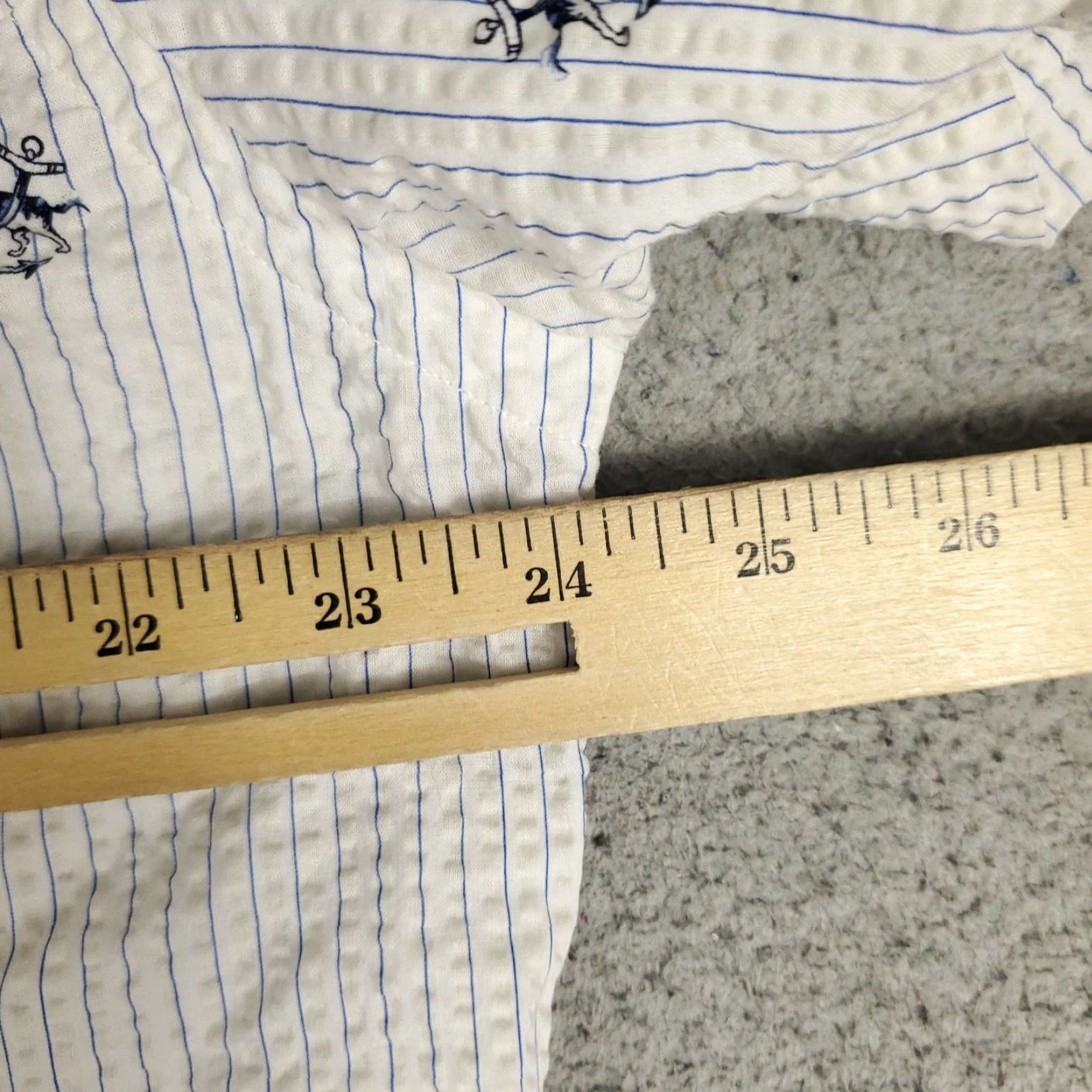 Ralph Lauren Ralph Lauren Shirt Mens Large White Striped Seersucker Button Up Short Sleeve Size US L / EU 52-54 / 3 - 5 Thumbnail