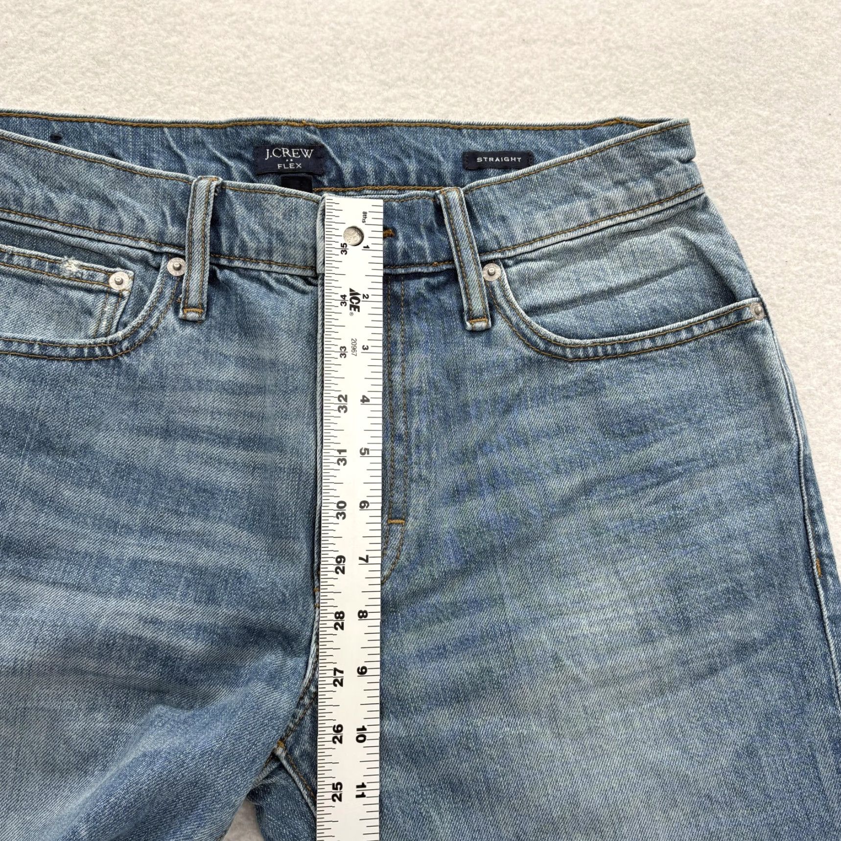 J.Crew J.CREW Flex Straight Jeans Mens 29x32 Blue Medium Wash Stretch Denim Preppy Size US 29 - 7 Thumbnail