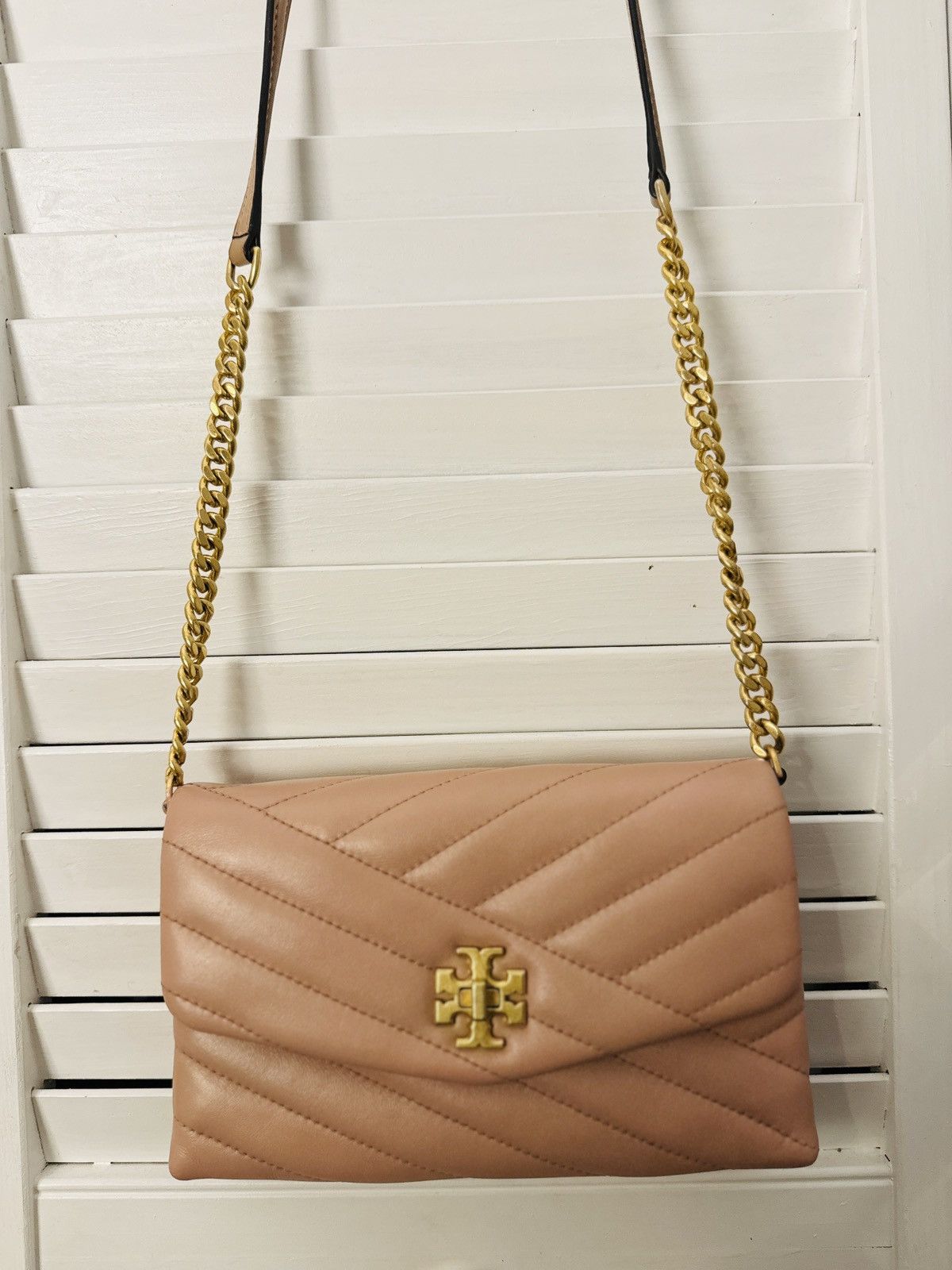 Tory Burch Tory Burch Kira Chevron Quilted Chain in pink leather bag Size ONE SIZE - 8 Thumbnail