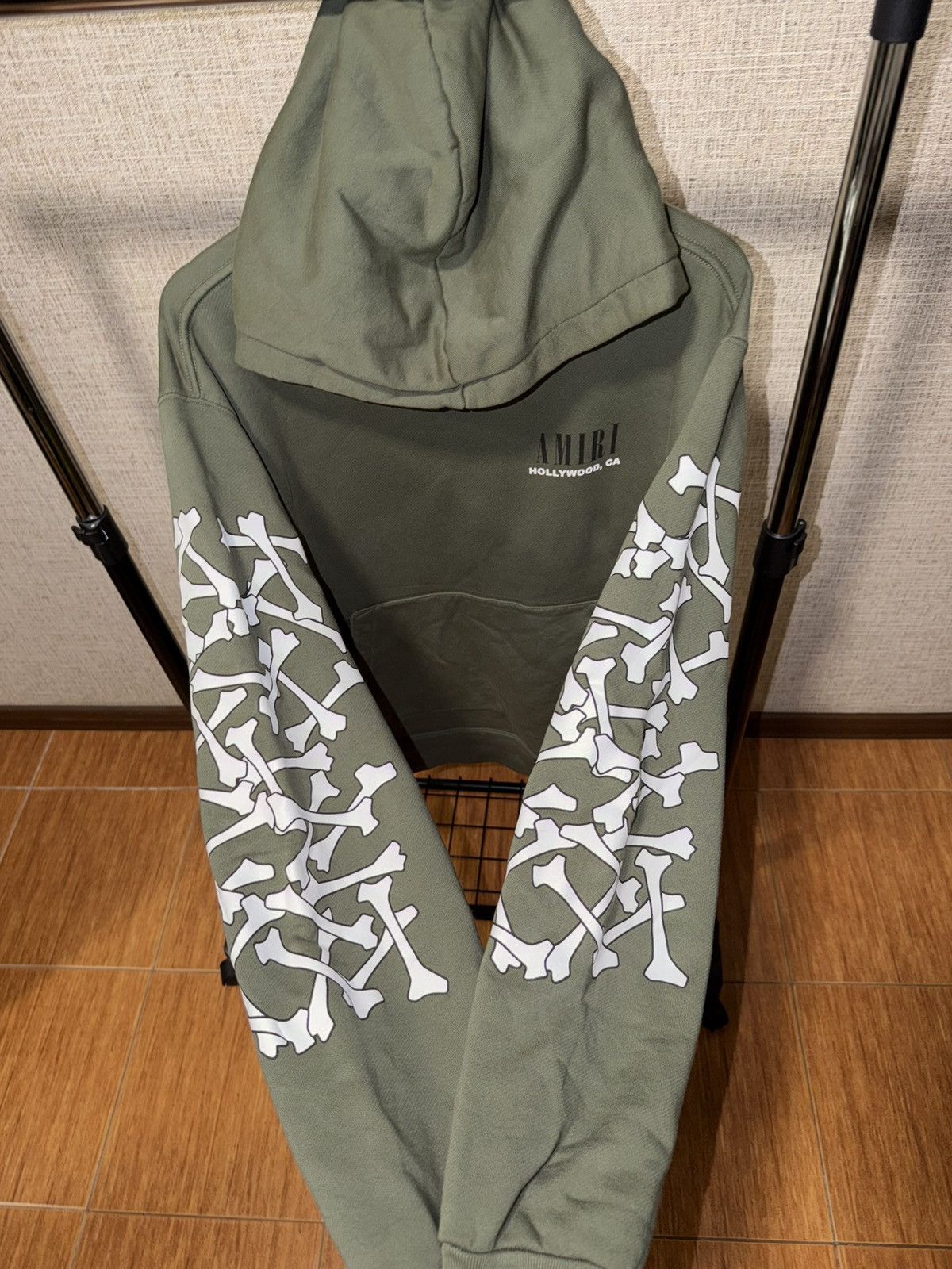Amiri AMIRI KHAKI BONES HOLLYWOOD HOODIE Size US L / EU 52-54 / 3 - 2 Thumbnail