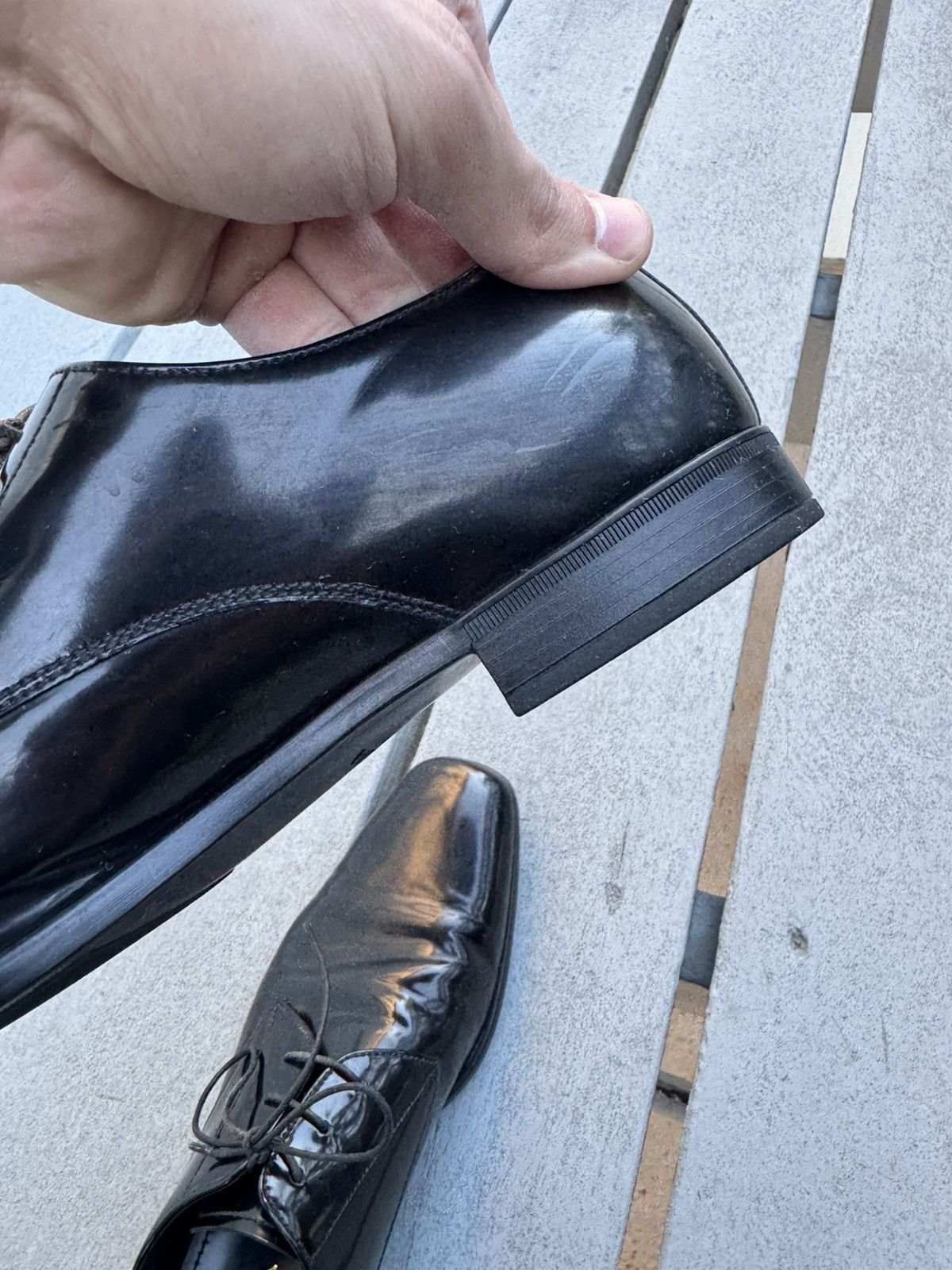 Prada Shiny black Prada dress shoes Size US 6 / EU 39 - 7 Thumbnail
