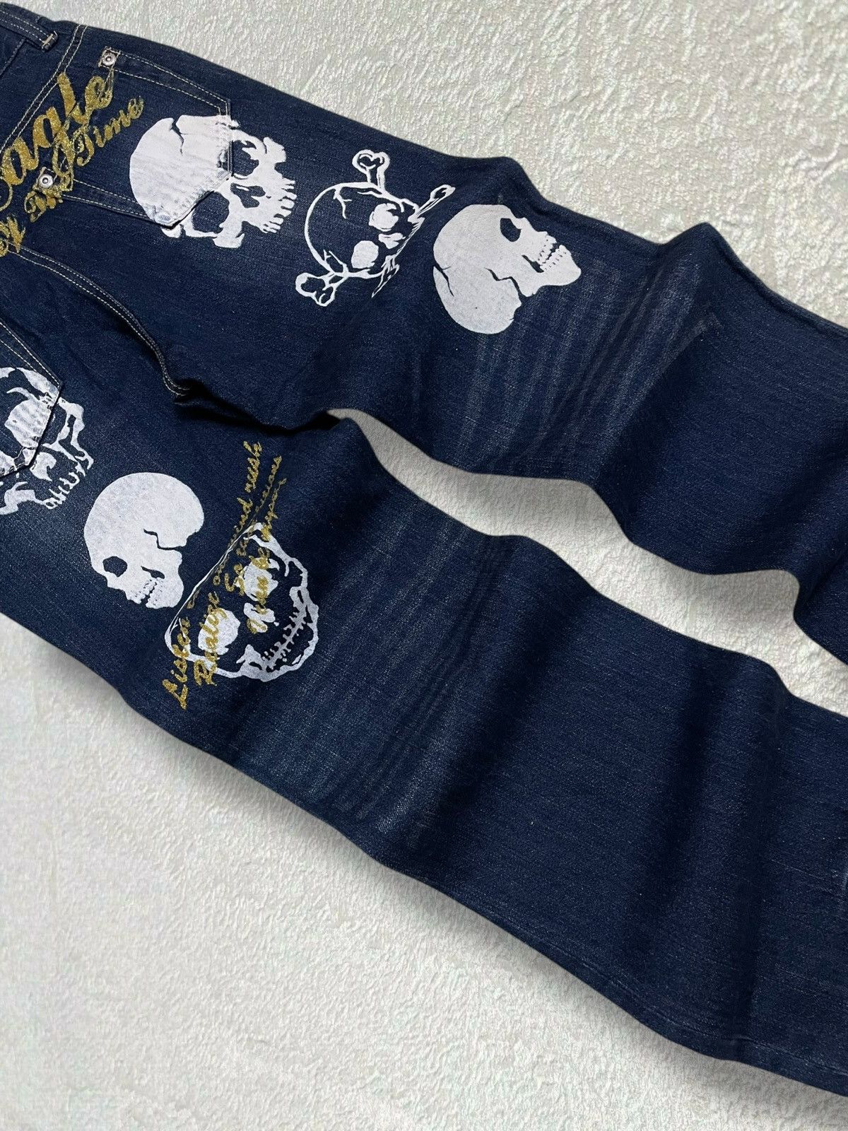 Hysteric Glamour Vintage 90s Japan Designer Wild Eagle Skull Affliction Denim Size US 28 / EU 44 - 5 Thumbnail