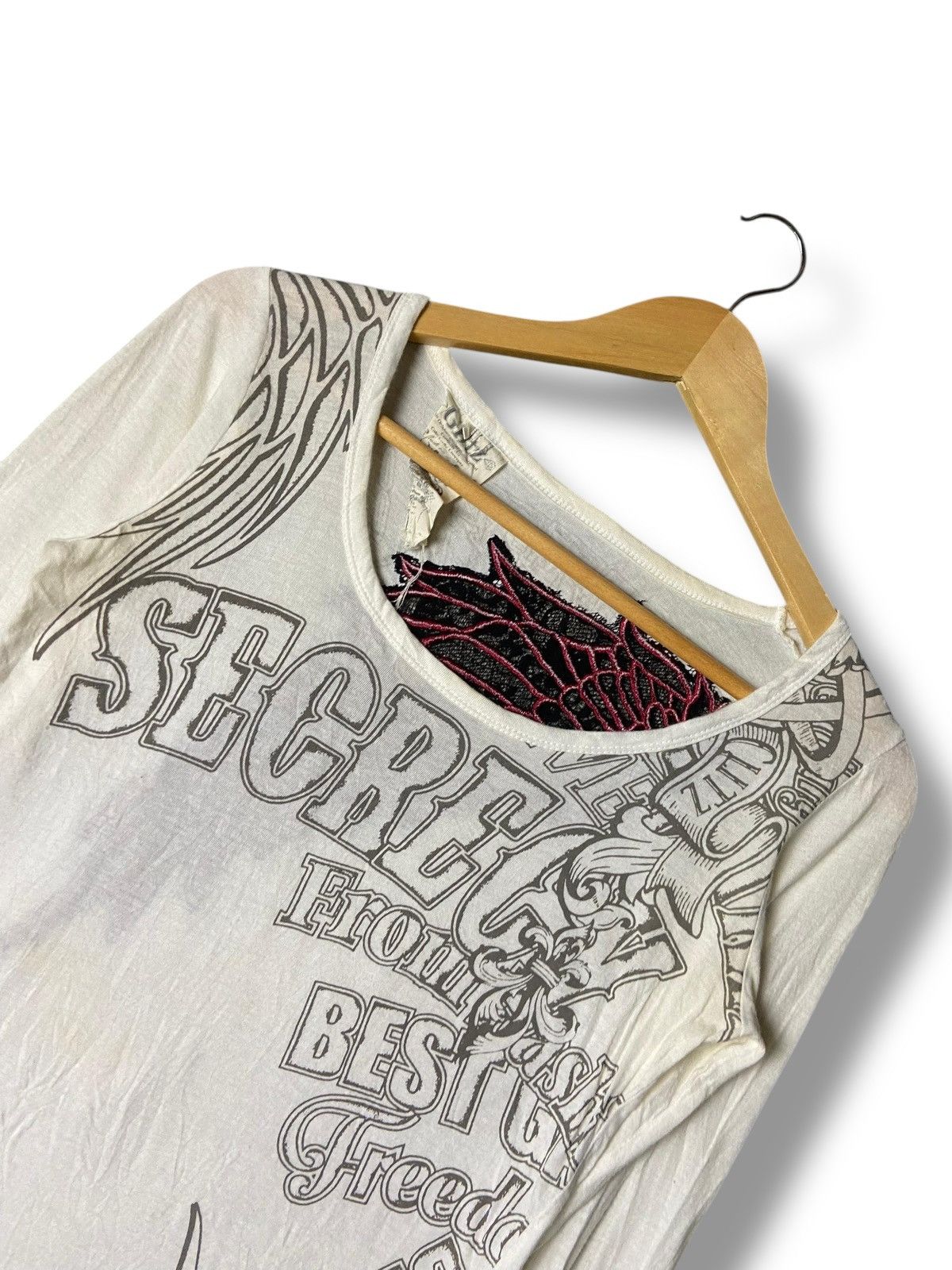 Japanese Brand GHTZ Punk Poem Graphic Long Sleeve Tshirt (167) Size US XXS / EU 40 - 3 Thumbnail