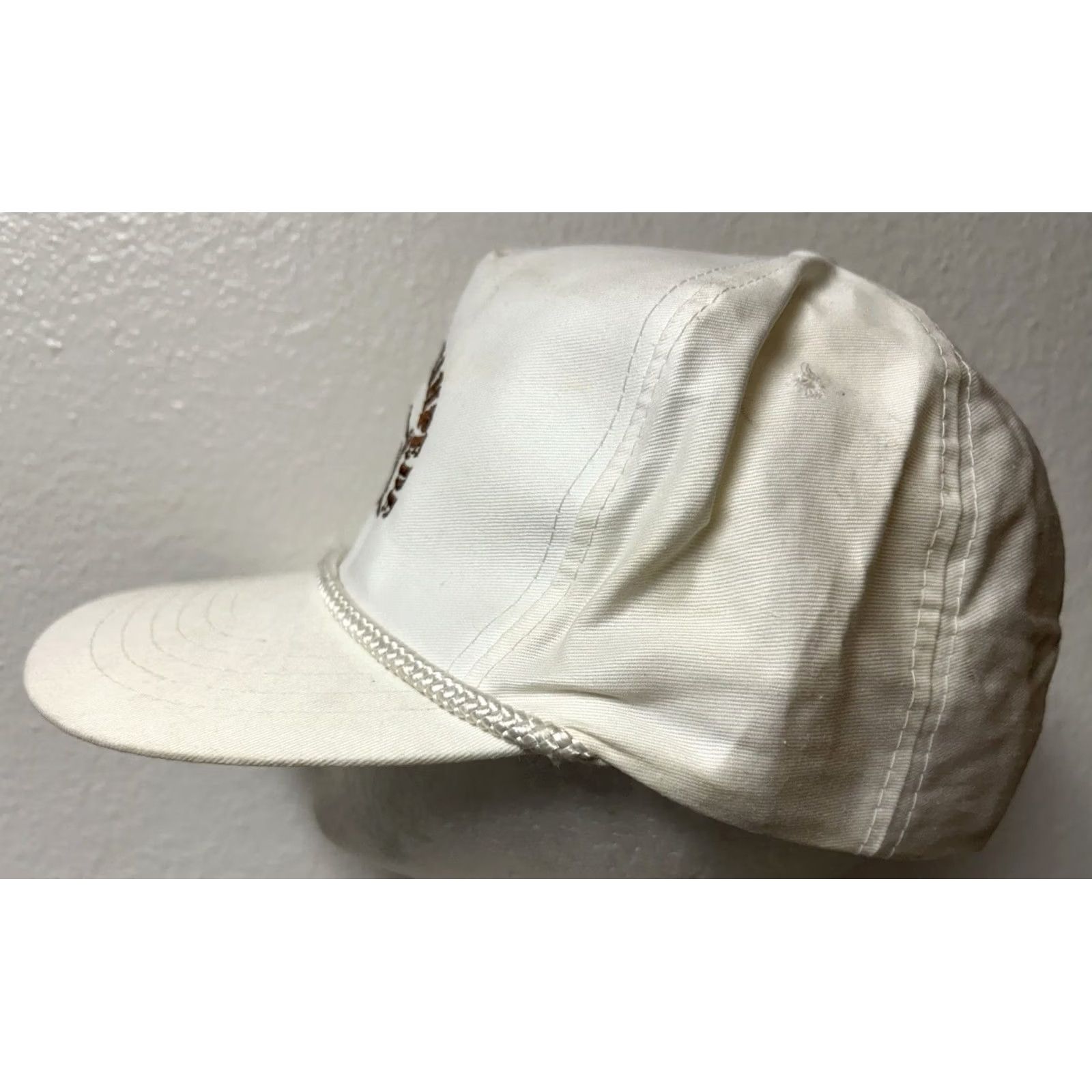 Roper VTG 1992 Beef Stampede Rope Snapback Hat Trucker Hat Adults White Rope Detail Adjustable Breathable/Cows Agriculture Farming Vintage Hats Mens Size ONE SIZE - 4 Thumbnail