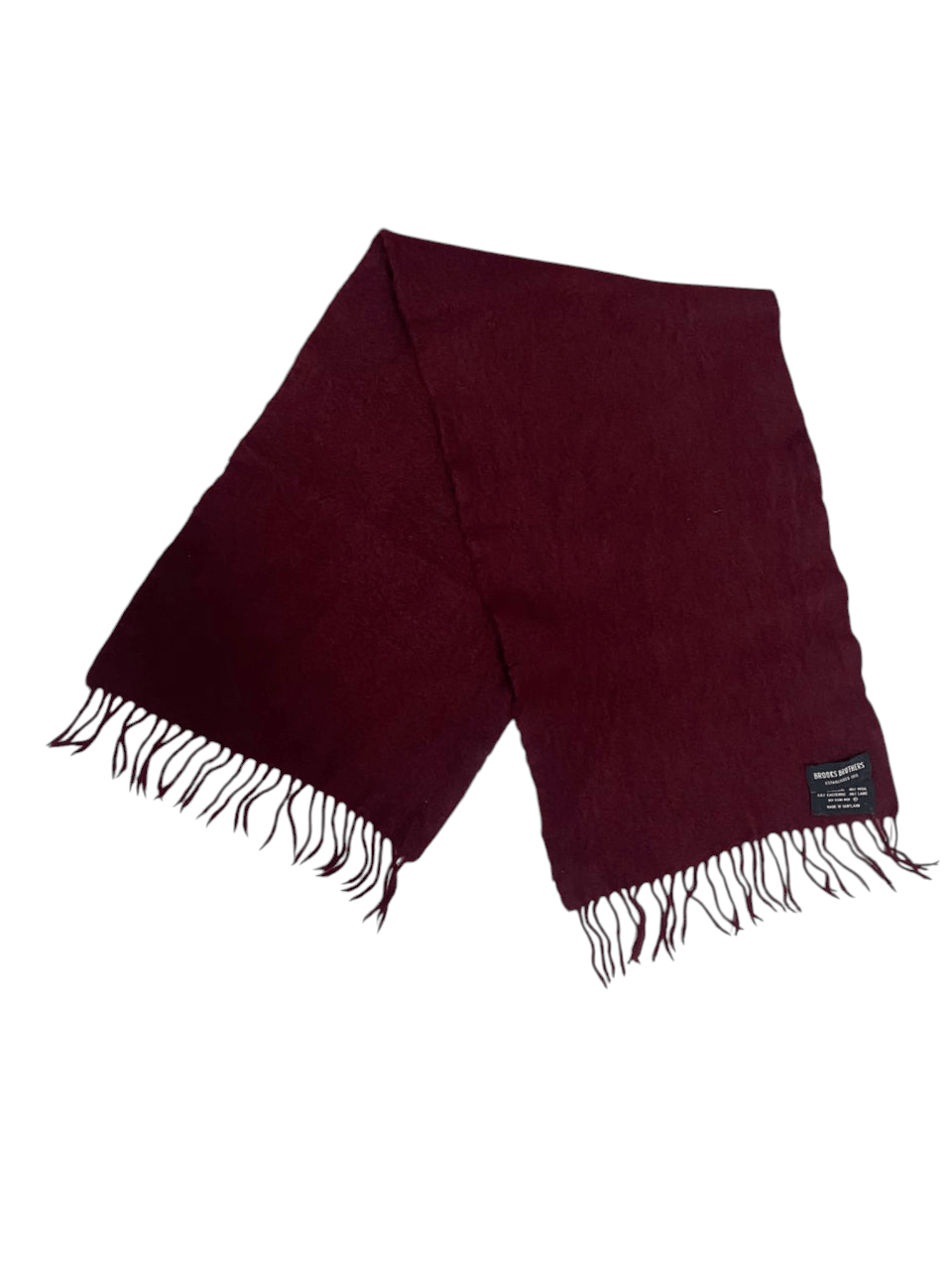 Brooks Brothers Brooks Brothers Maroon Scarf Cashmere Wool – Scotland Size ONE SIZE - 1 Thumbnail