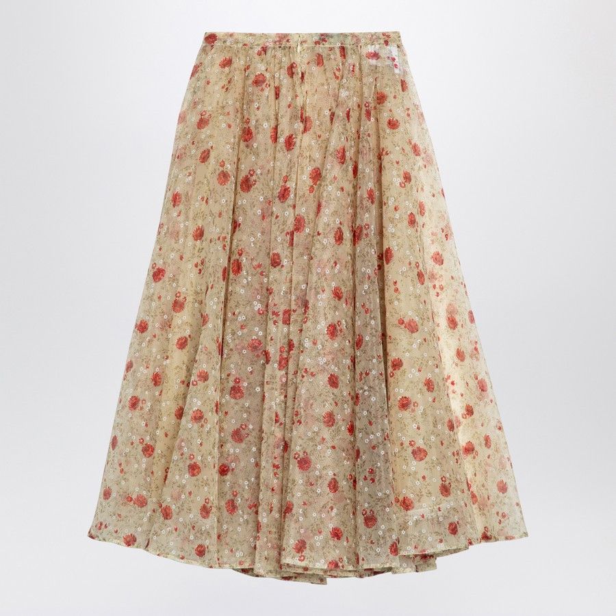 Prada o1d2blof0924 Midi Skirts in Multicolor Size 28" / US 6 / IT 42 - 2 Thumbnail