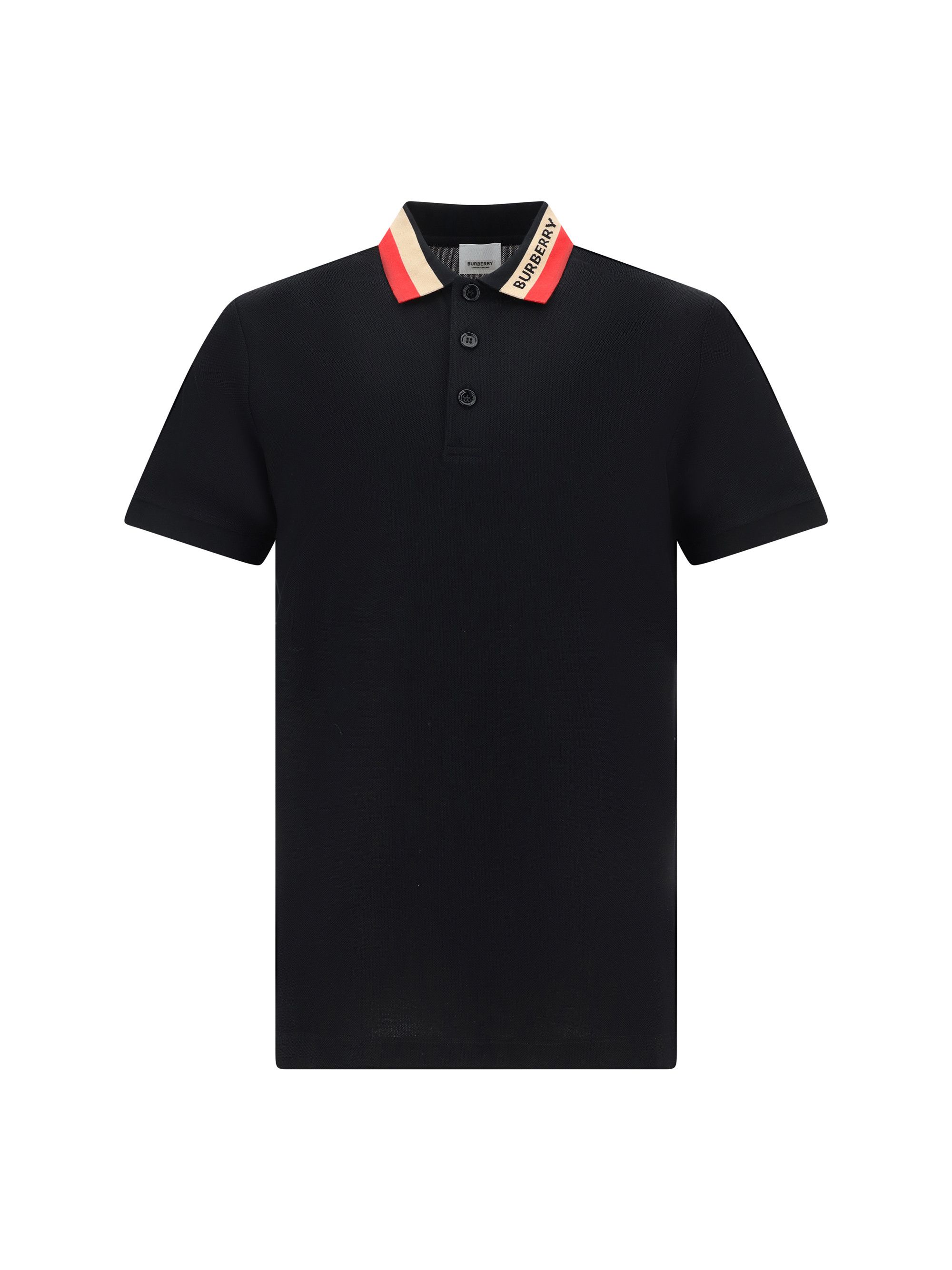 image of Burberry Edney Polo Shirt in Black, Men's (Size XS)