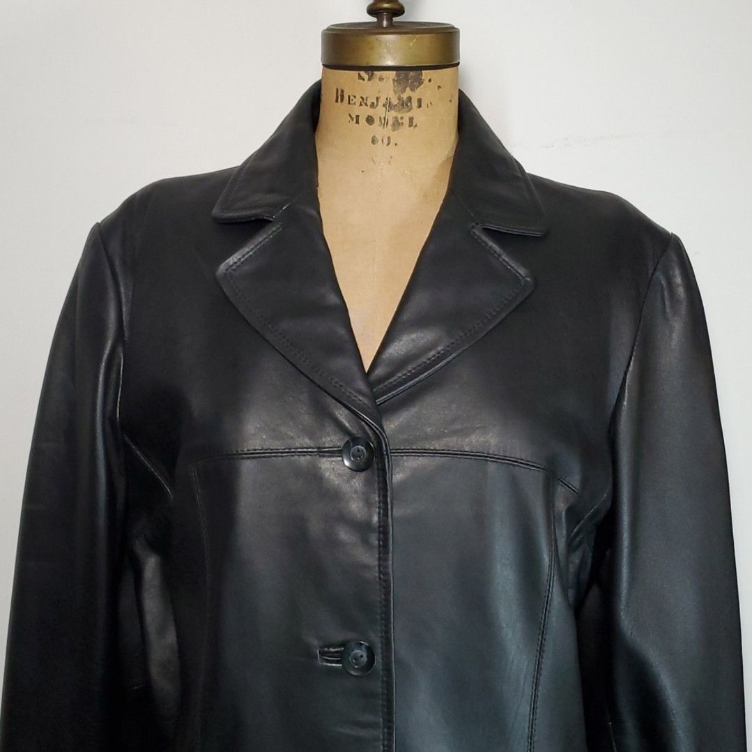 Black Rivet Black Rivet Size XL Jacket Leather Blazer Button Down Coat Size XL / US 12-14 / IT 48-50 - 6 Thumbnail