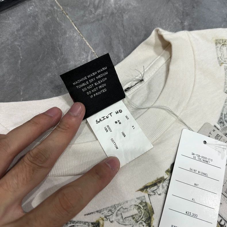 Saint Michael Saint Michael Rice white makes old short sleeves Size US XL / EU 56 / 4 - 4 Thumbnail