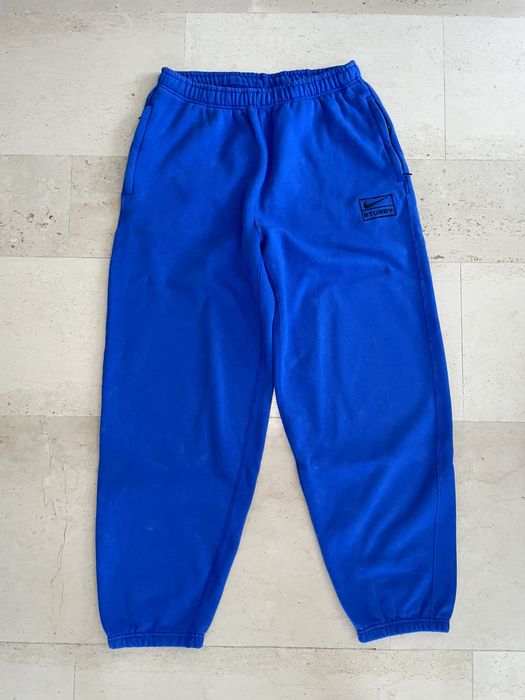 Nike x Stussy Acid Wash Sweatpants Blue