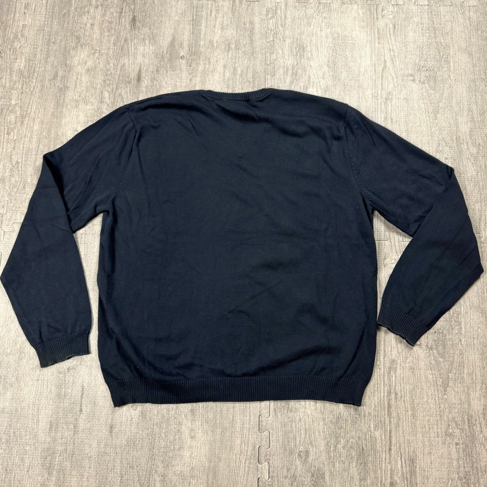 Lacoste LACOSTE MENS SWEATER XL BLUE V-NECK PULLOVER COTTON SOLID LONG SLEEVE Size US XL / EU 56 / 4 - 7 Thumbnail